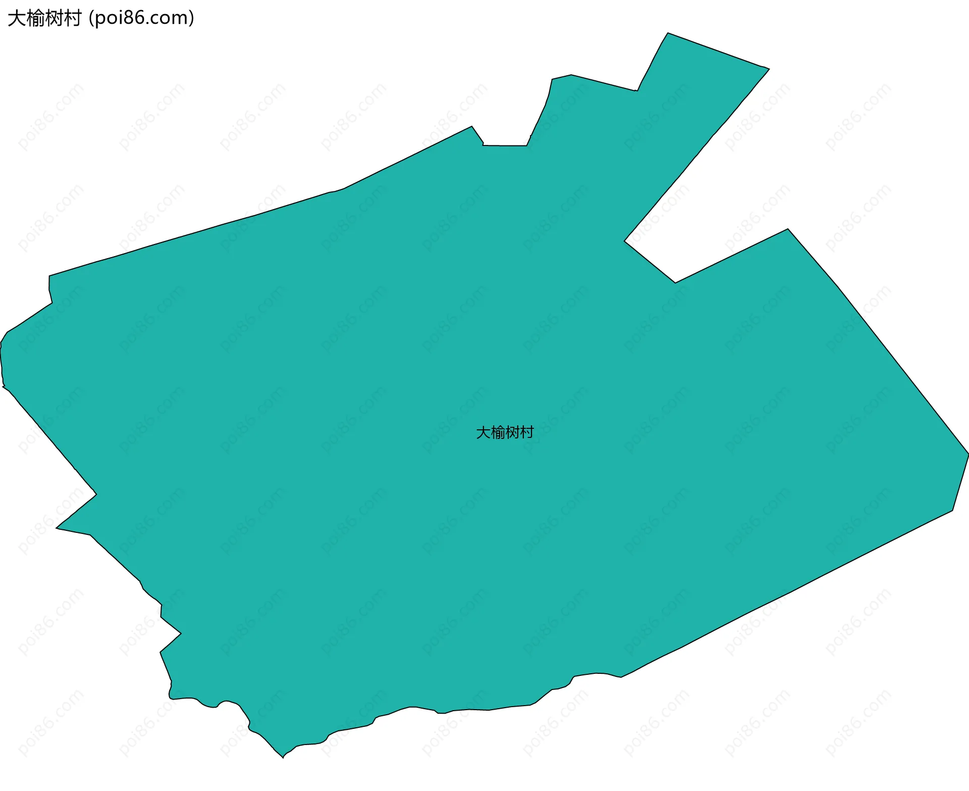 大榆树村边界地图
