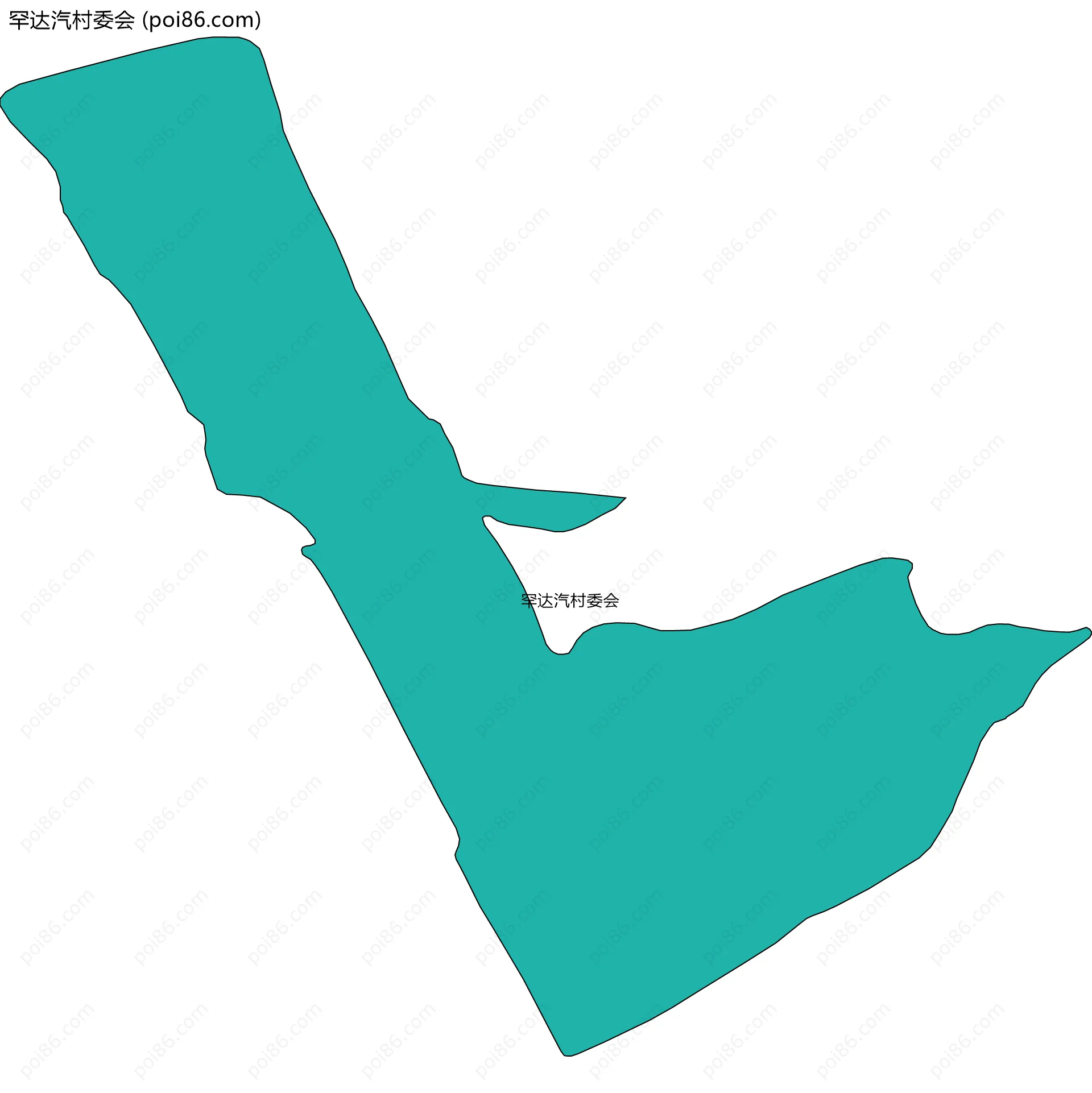 罕达汽村委会边界地图