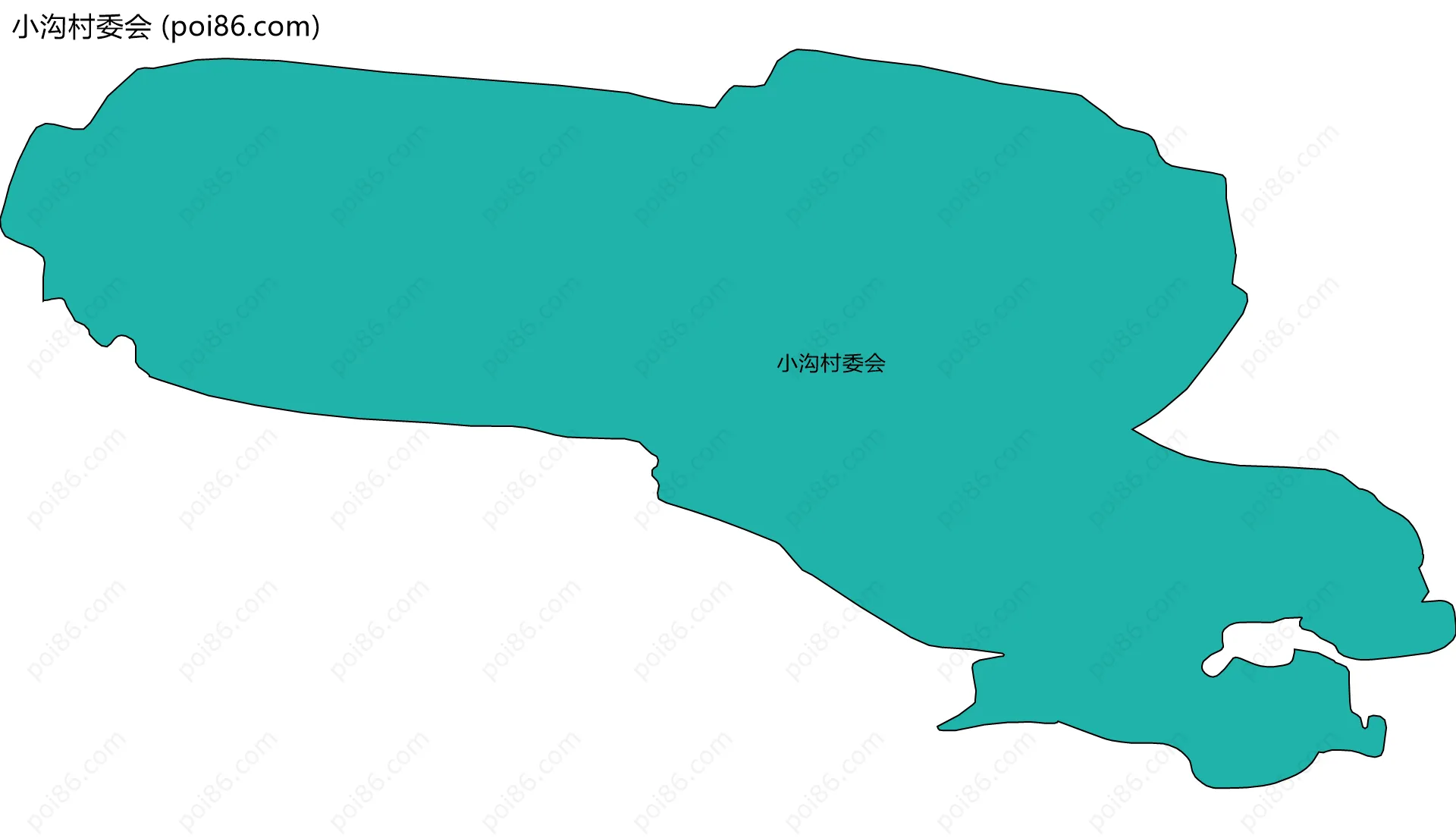 小沟村委会边界地图