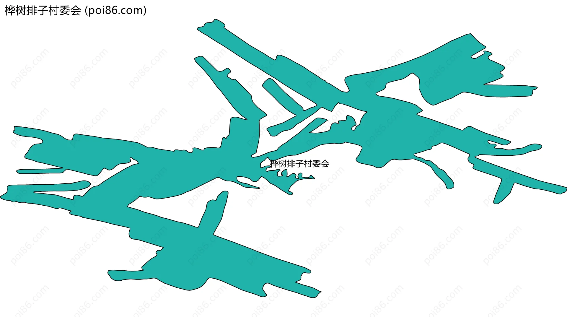 桦树排子村委会边界地图
