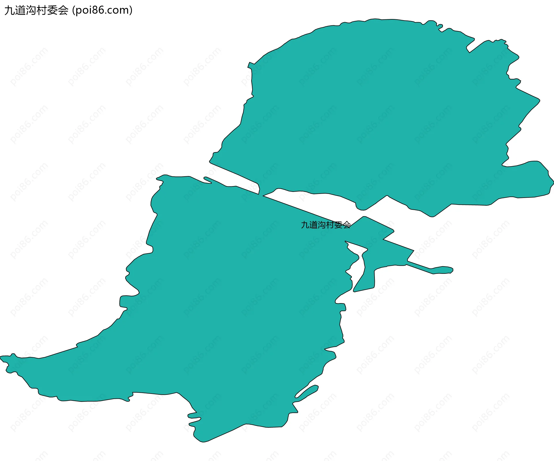 九道沟村委会边界地图