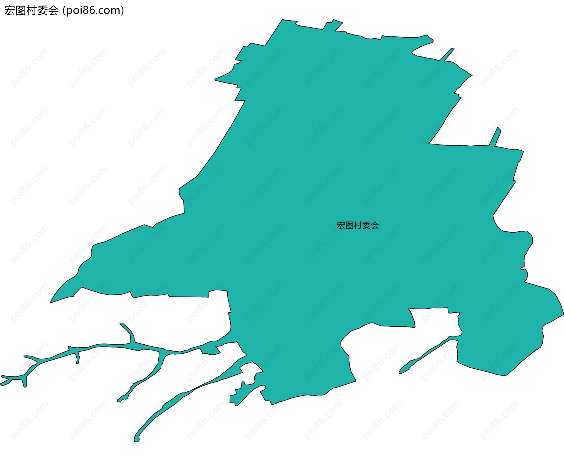 宏图村委会边界地图
