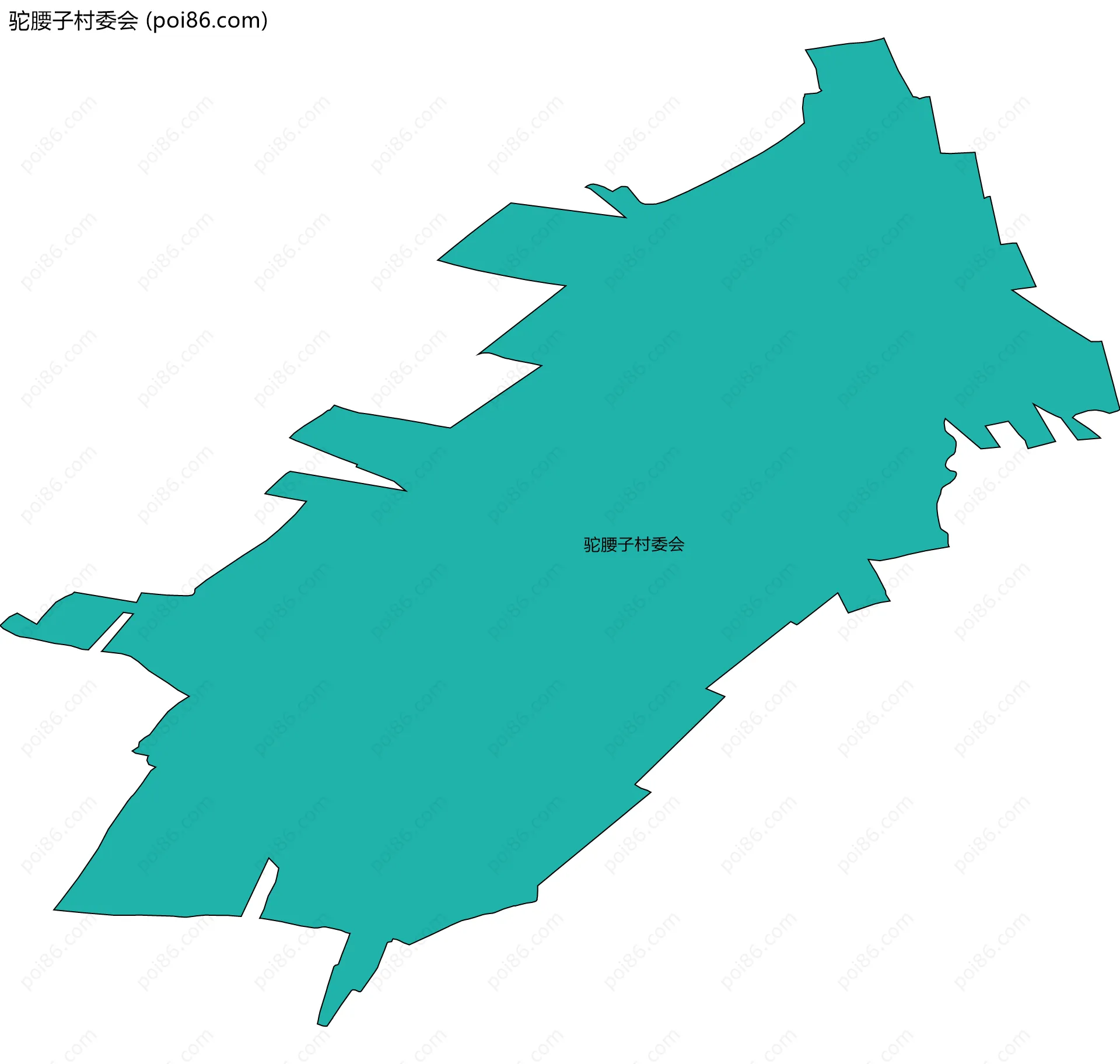 驼腰子村委会边界地图