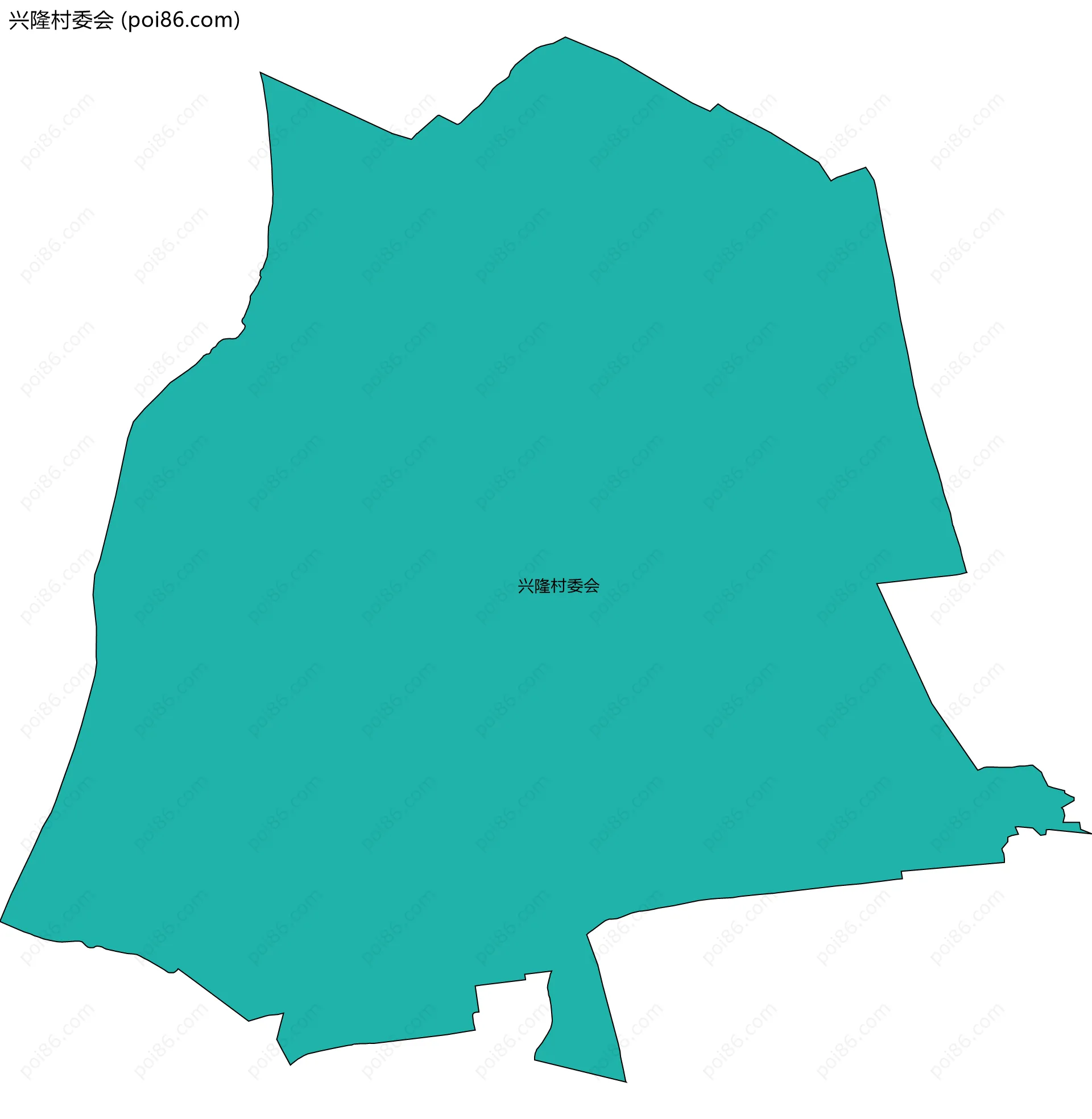 兴隆村委会边界地图