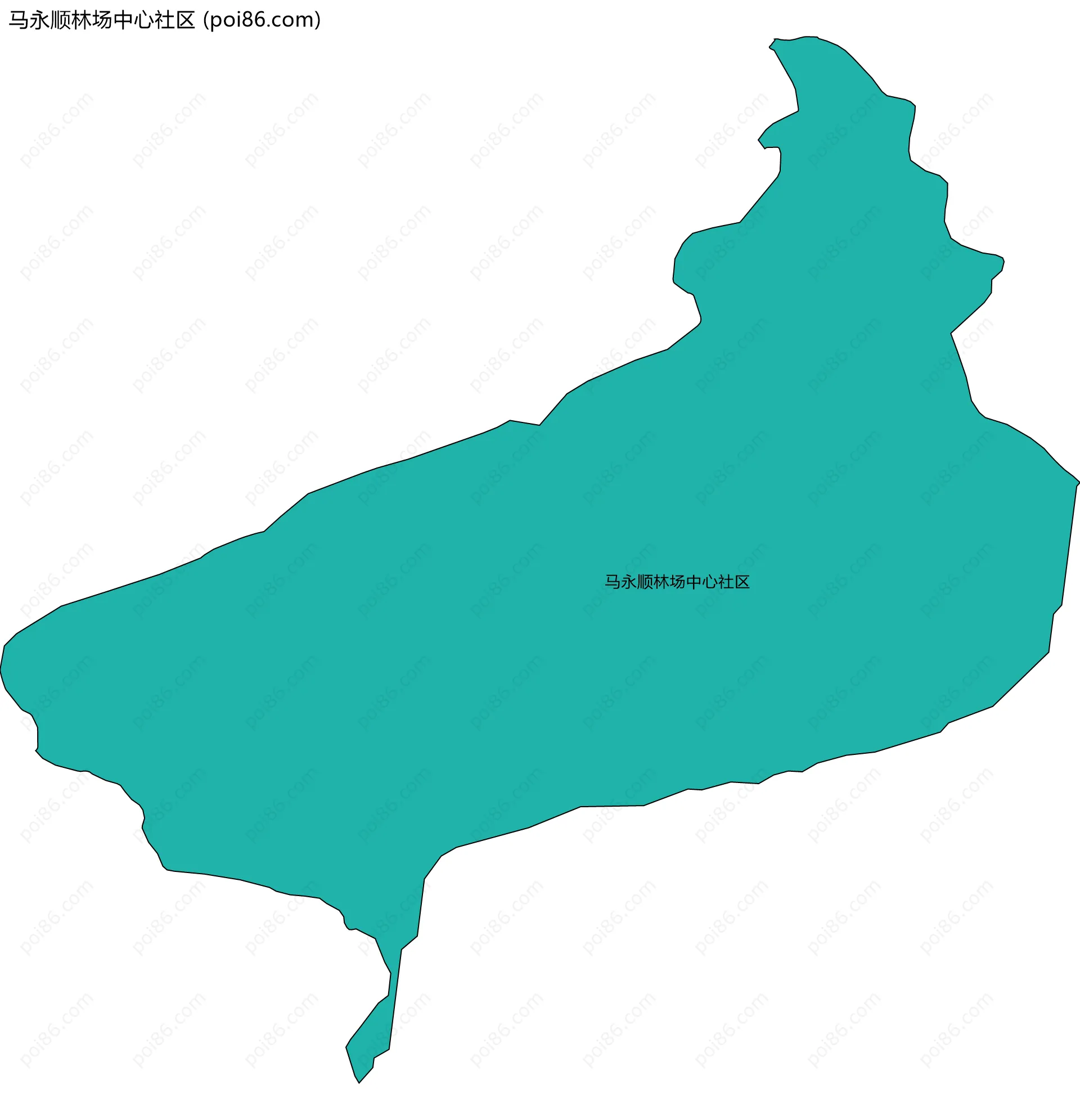 马永顺林场中心社区边界地图