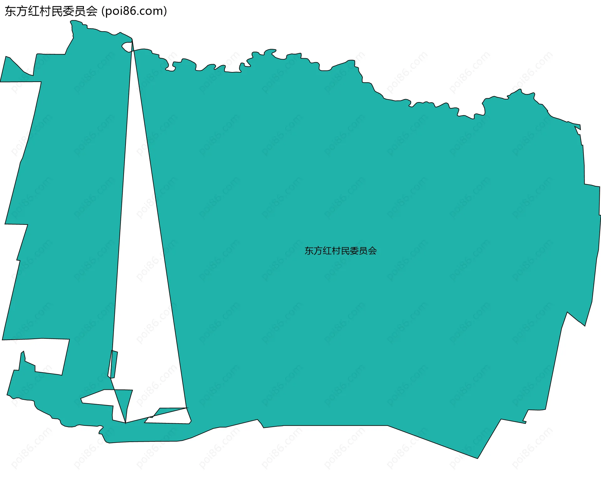 东方红村民委员会边界地图