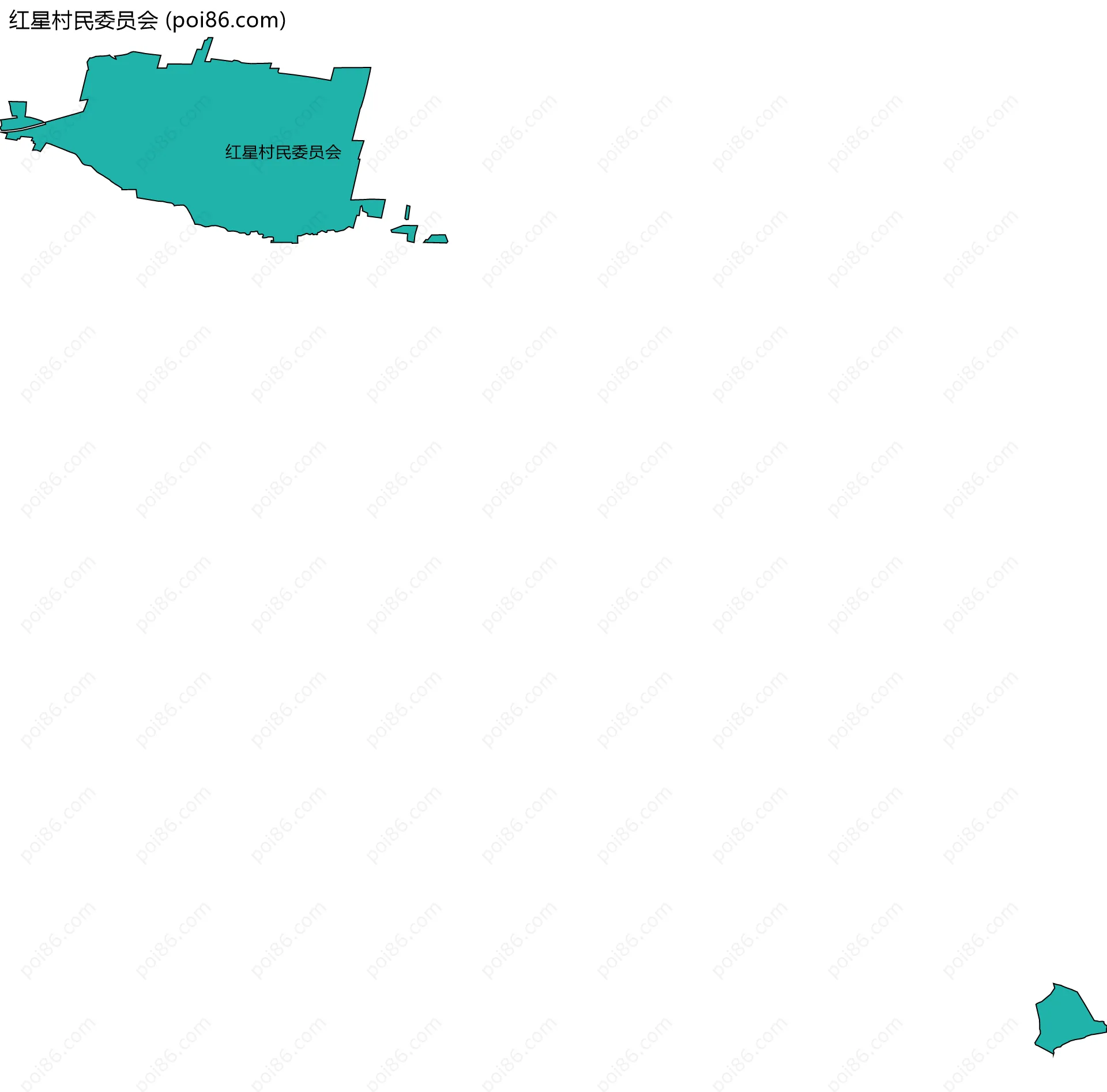 红星村民委员会边界地图