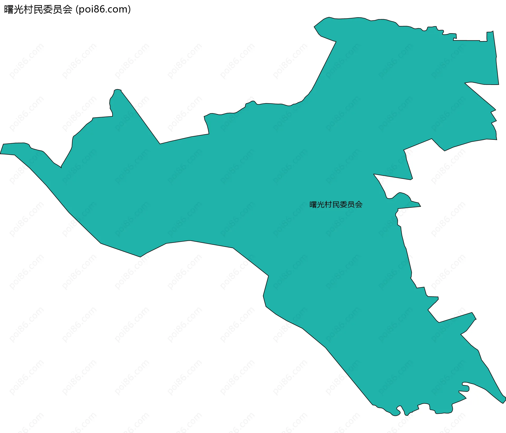 曙光村民委员会边界地图