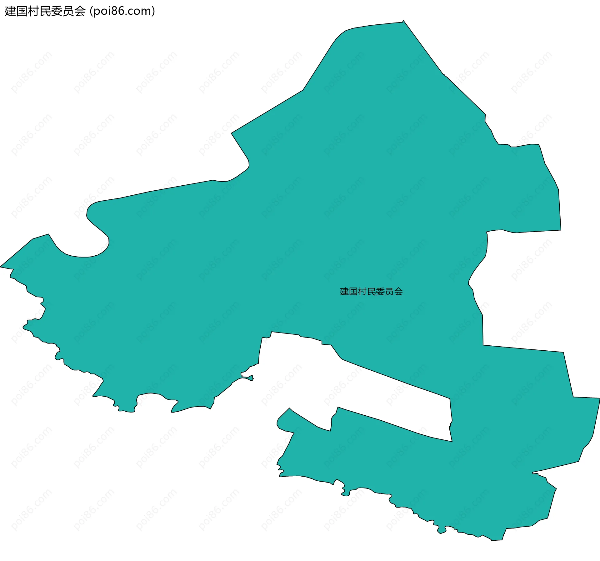 建国村民委员会边界地图