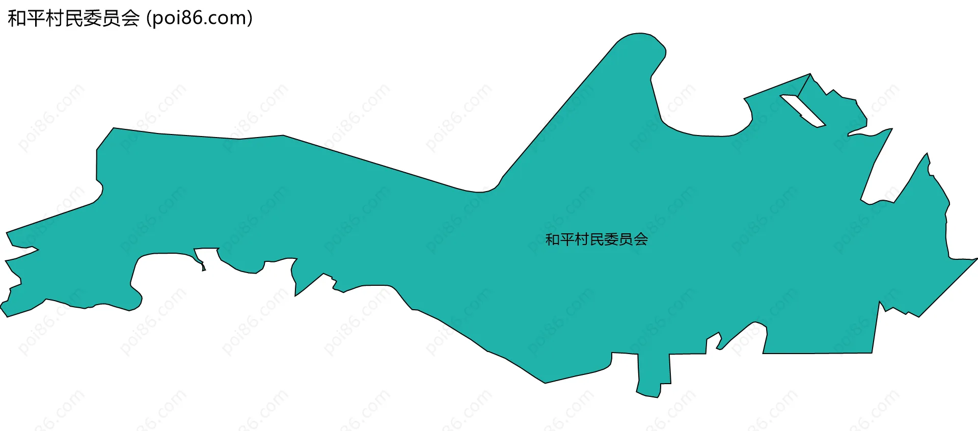 和平村民委员会边界地图