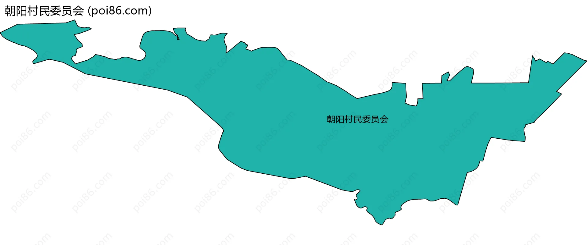 朝阳村民委员会边界地图