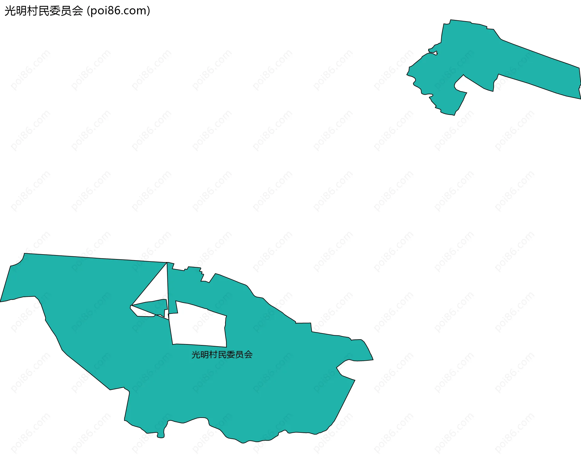 光明村民委员会边界地图
