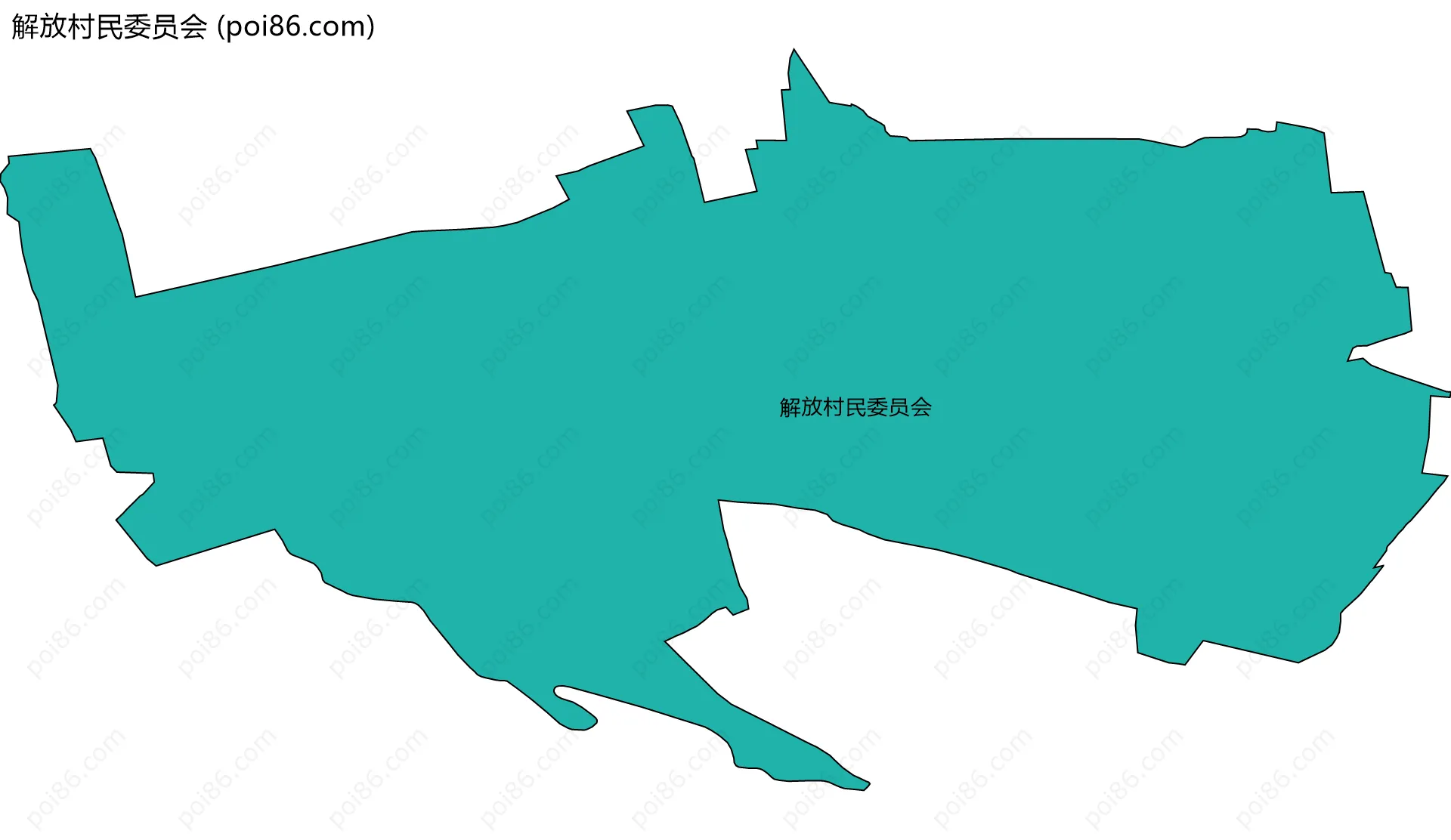 解放村民委员会边界地图