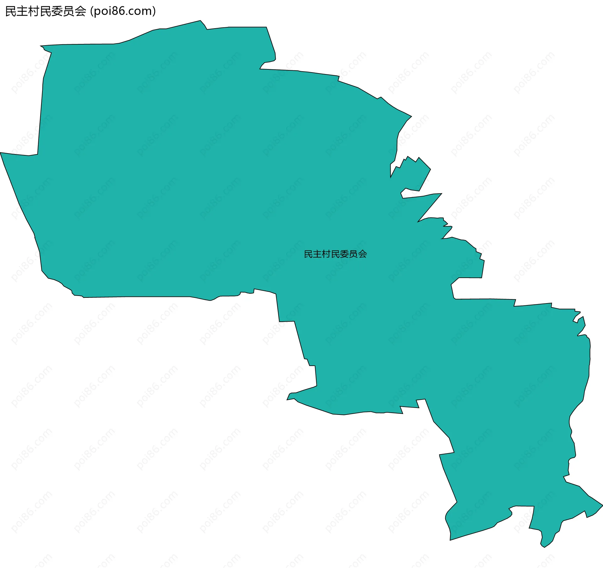 民主村民委员会边界地图