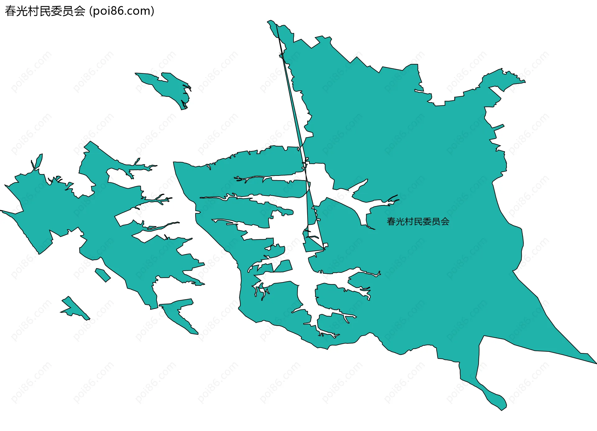 春光村民委员会边界地图