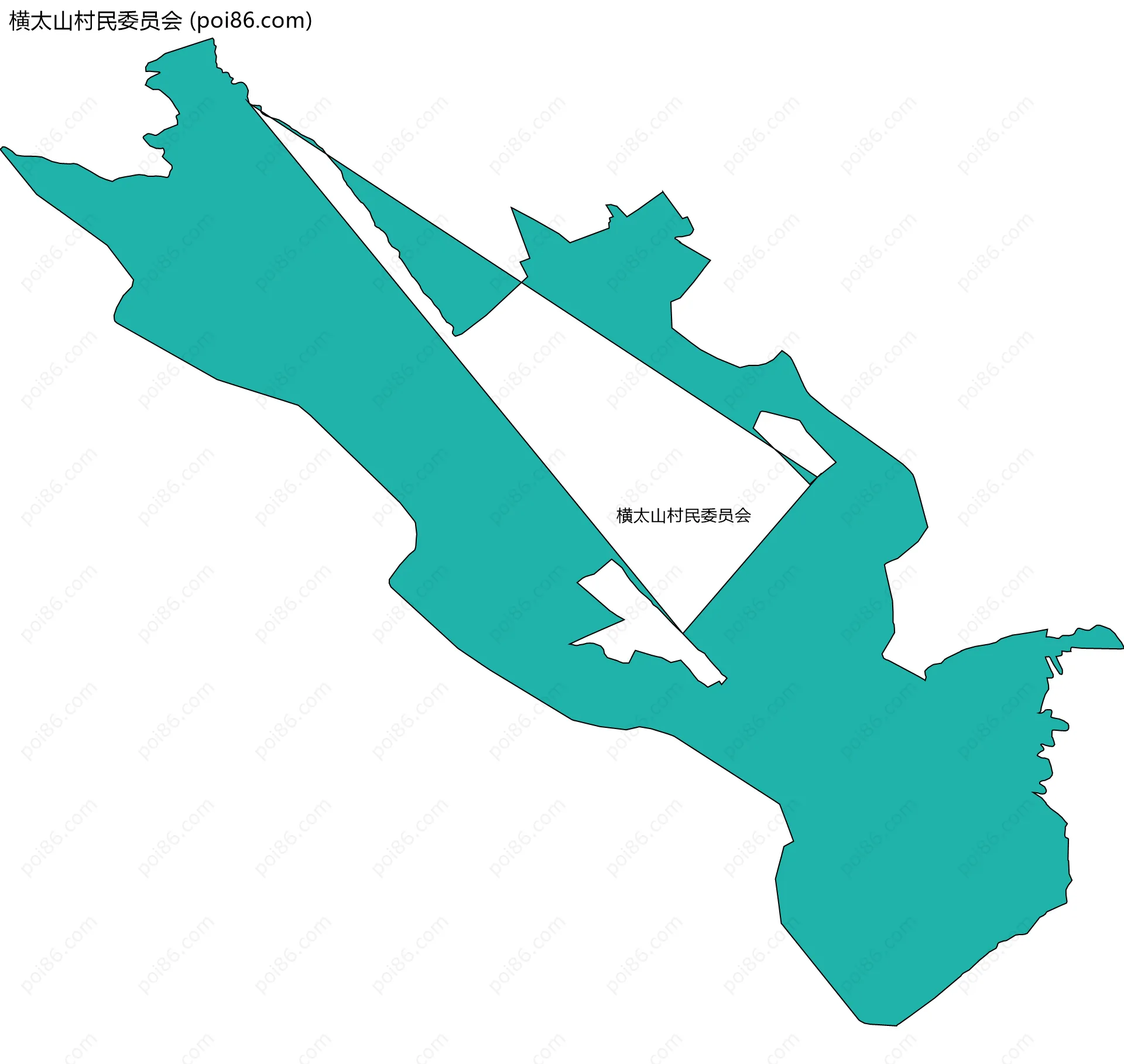 横太山村民委员会边界地图