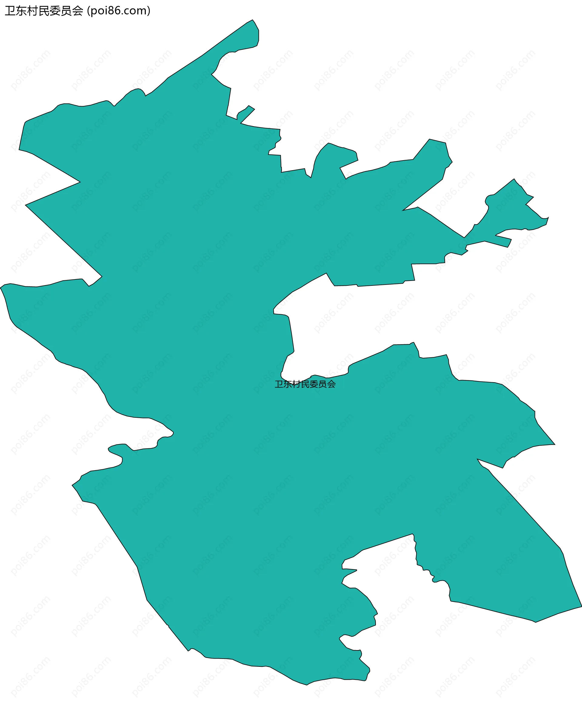 卫东村民委员会边界地图