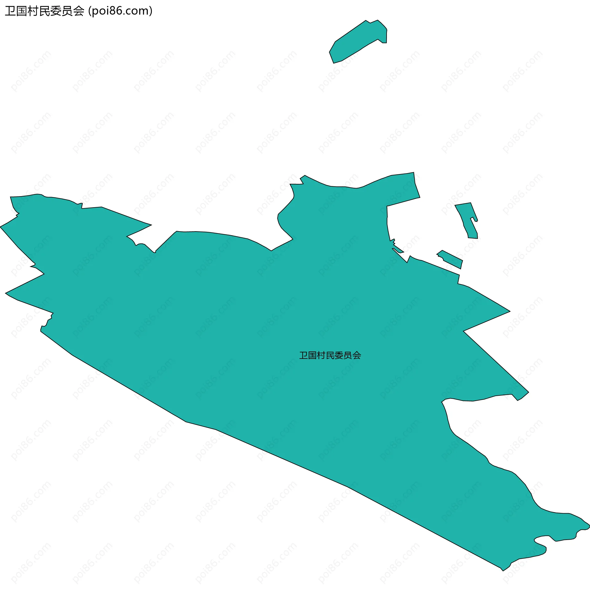 卫国村民委员会边界地图