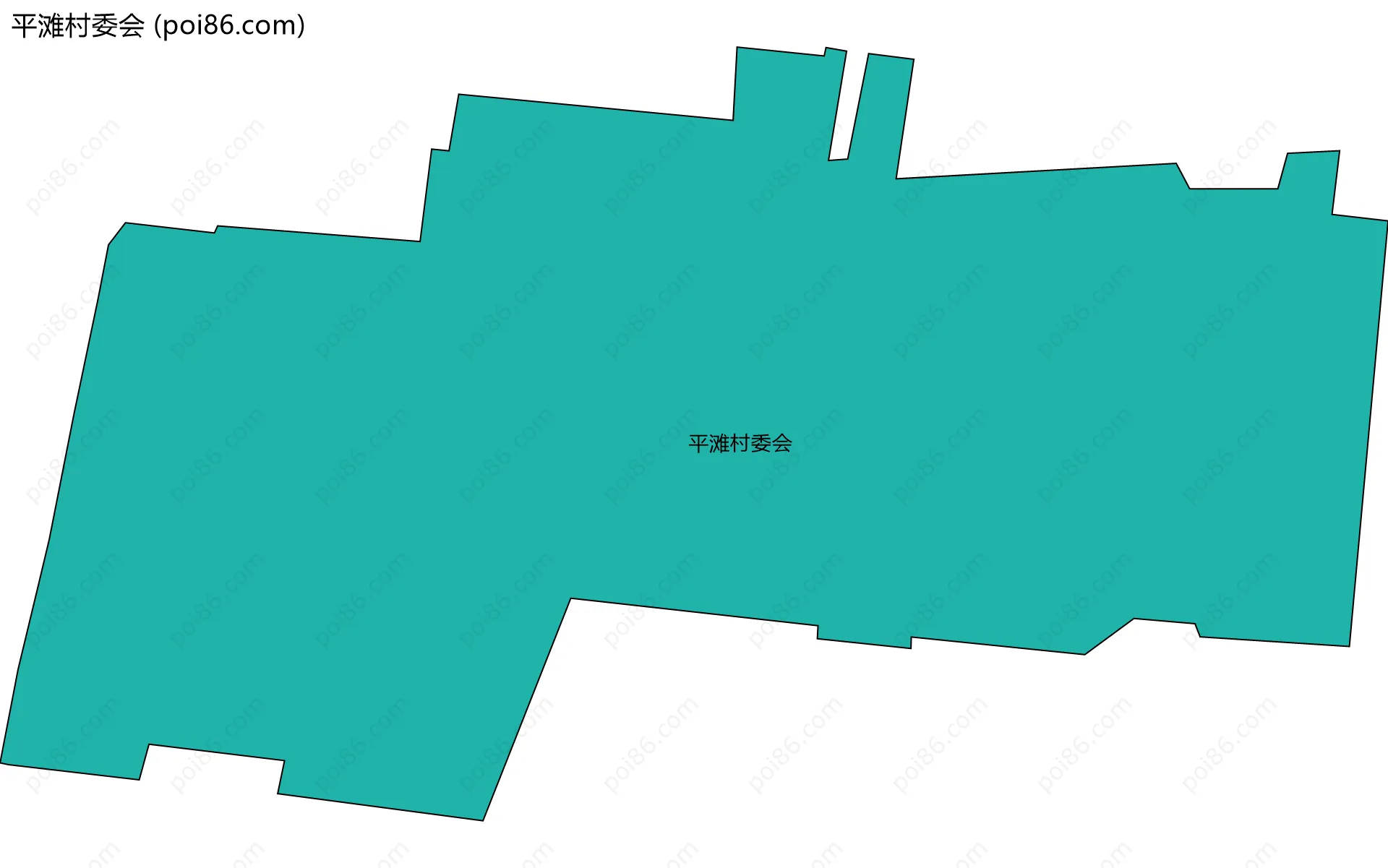 平滩村委会边界地图