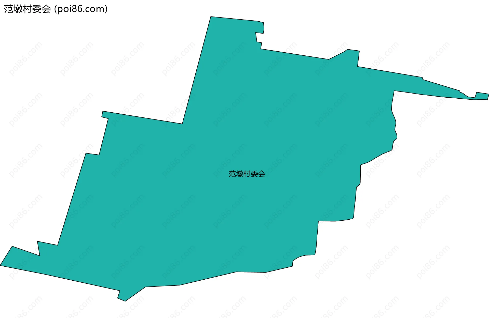范墩村委会边界地图