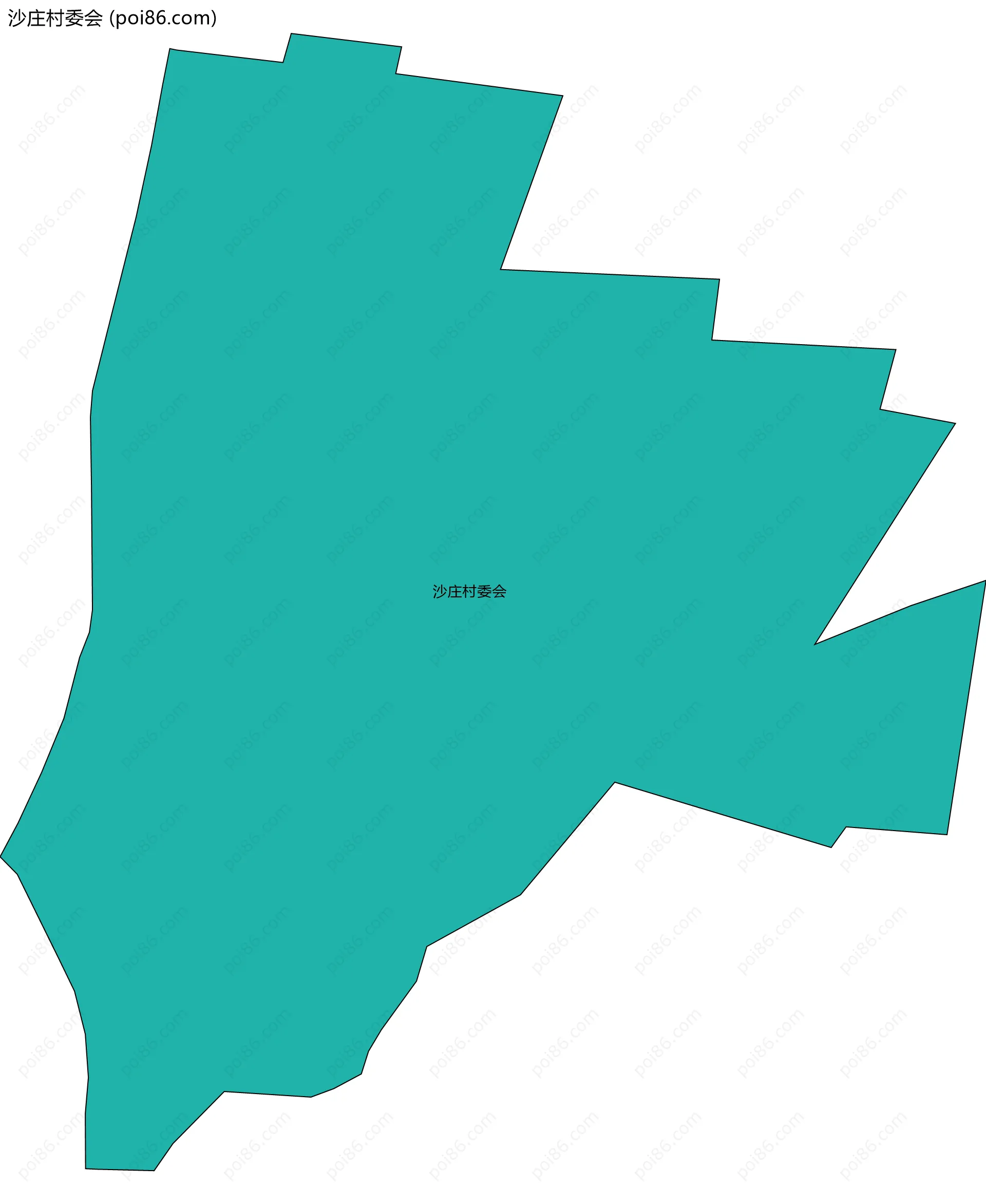 沙庄村委会边界地图