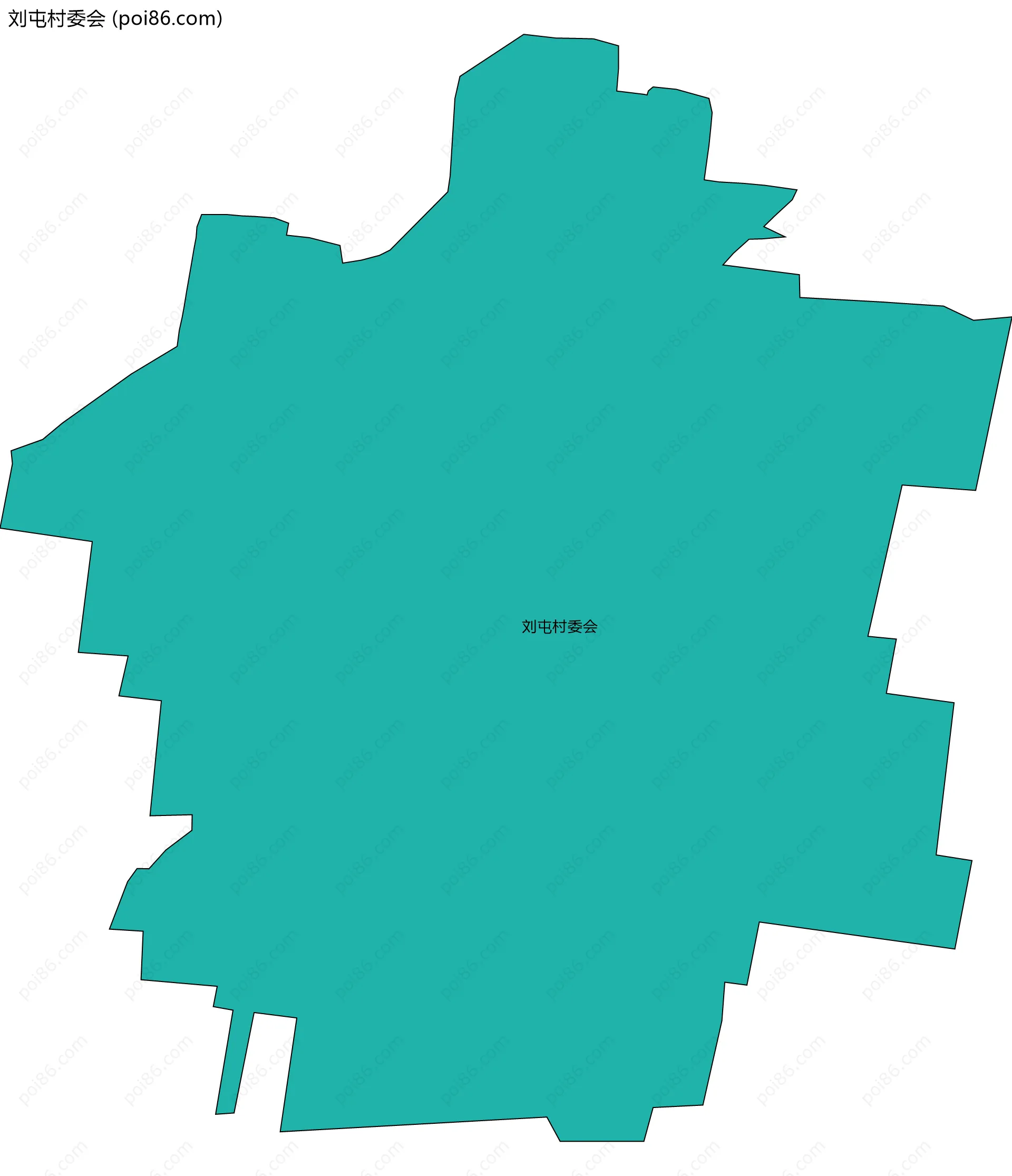 刘屯村委会边界地图