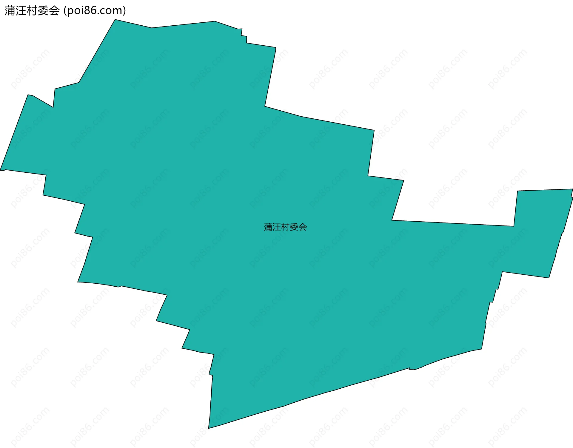 蒲汪村委会边界地图