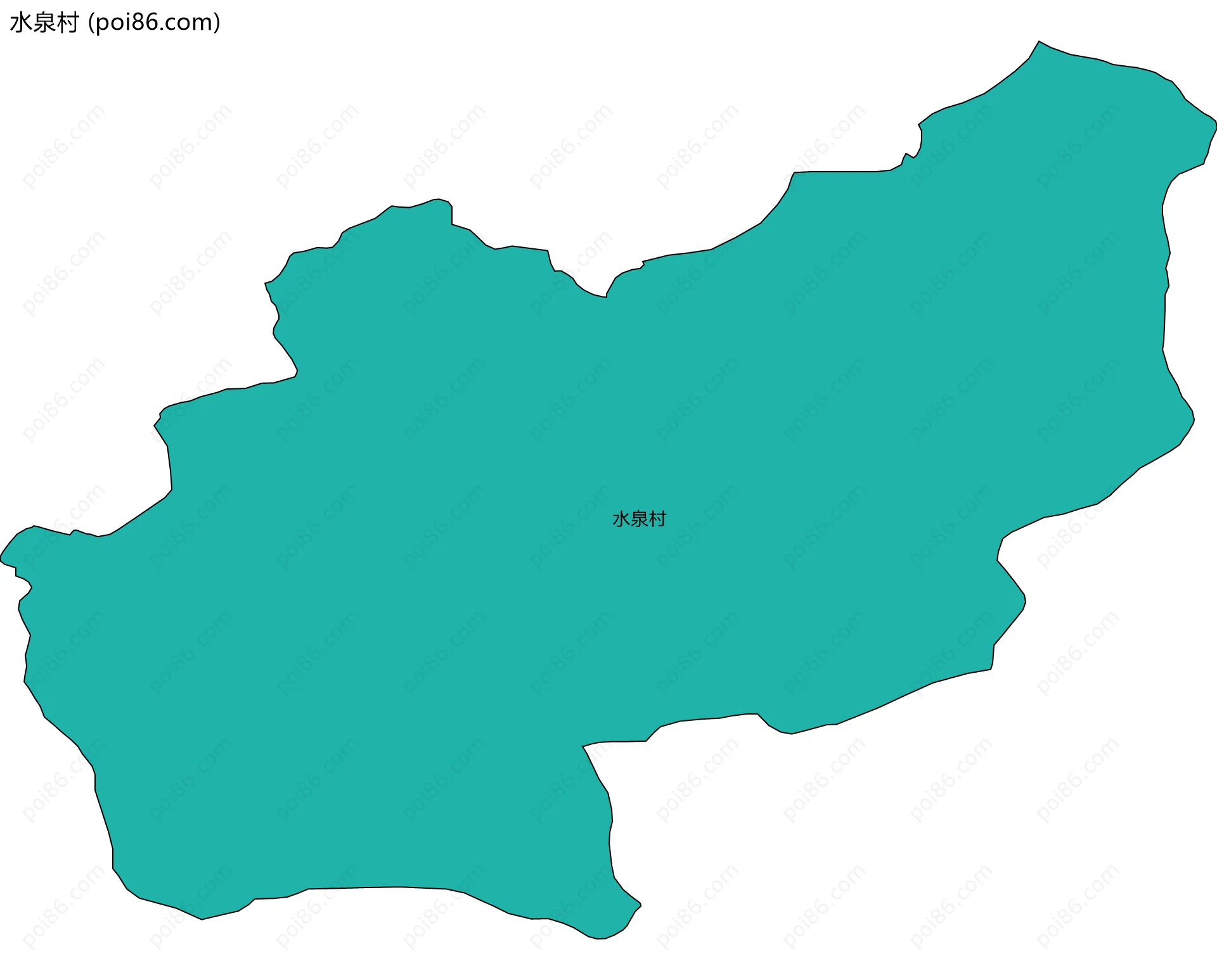 水泉村边界地图