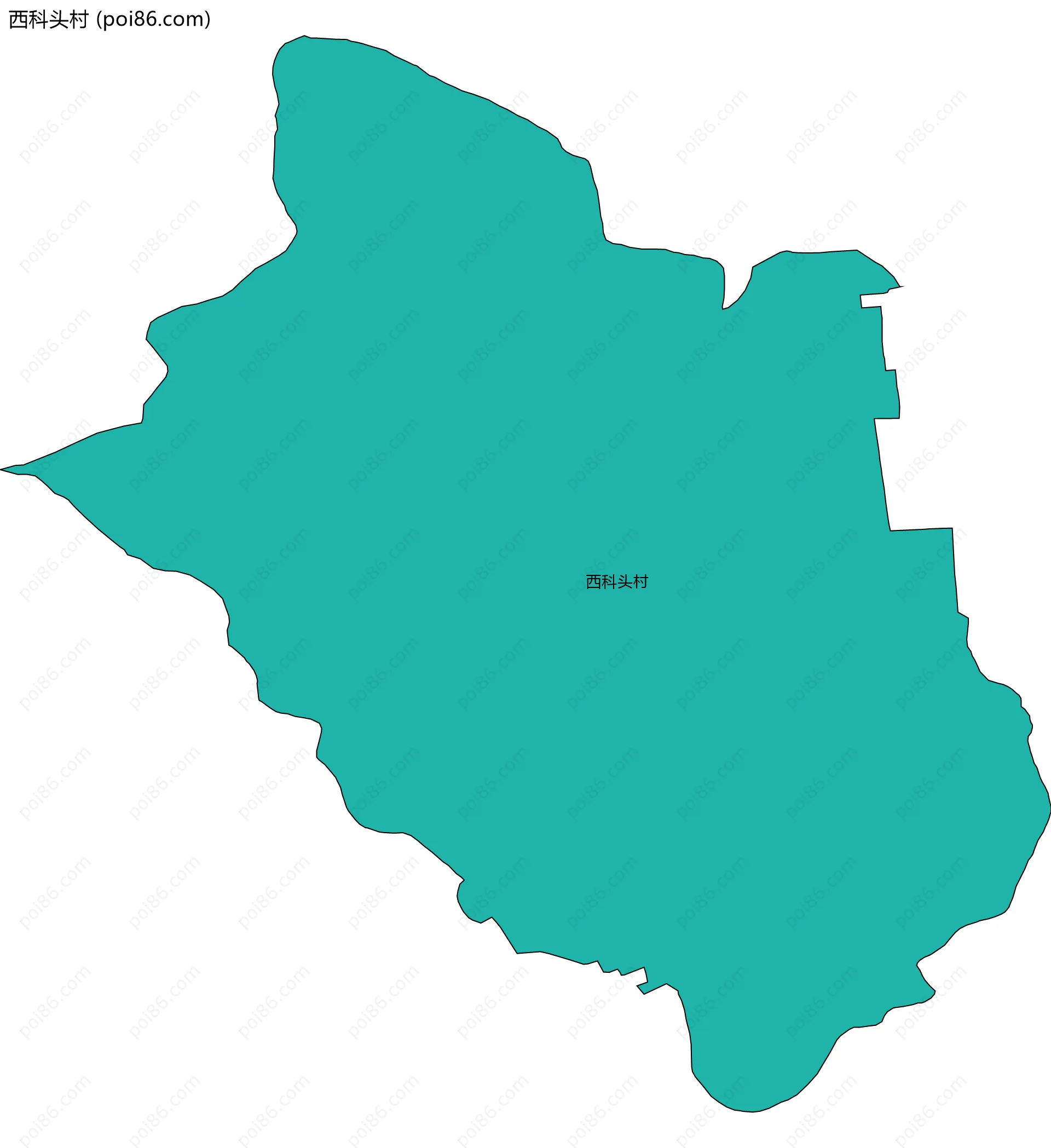 西科头村边界地图