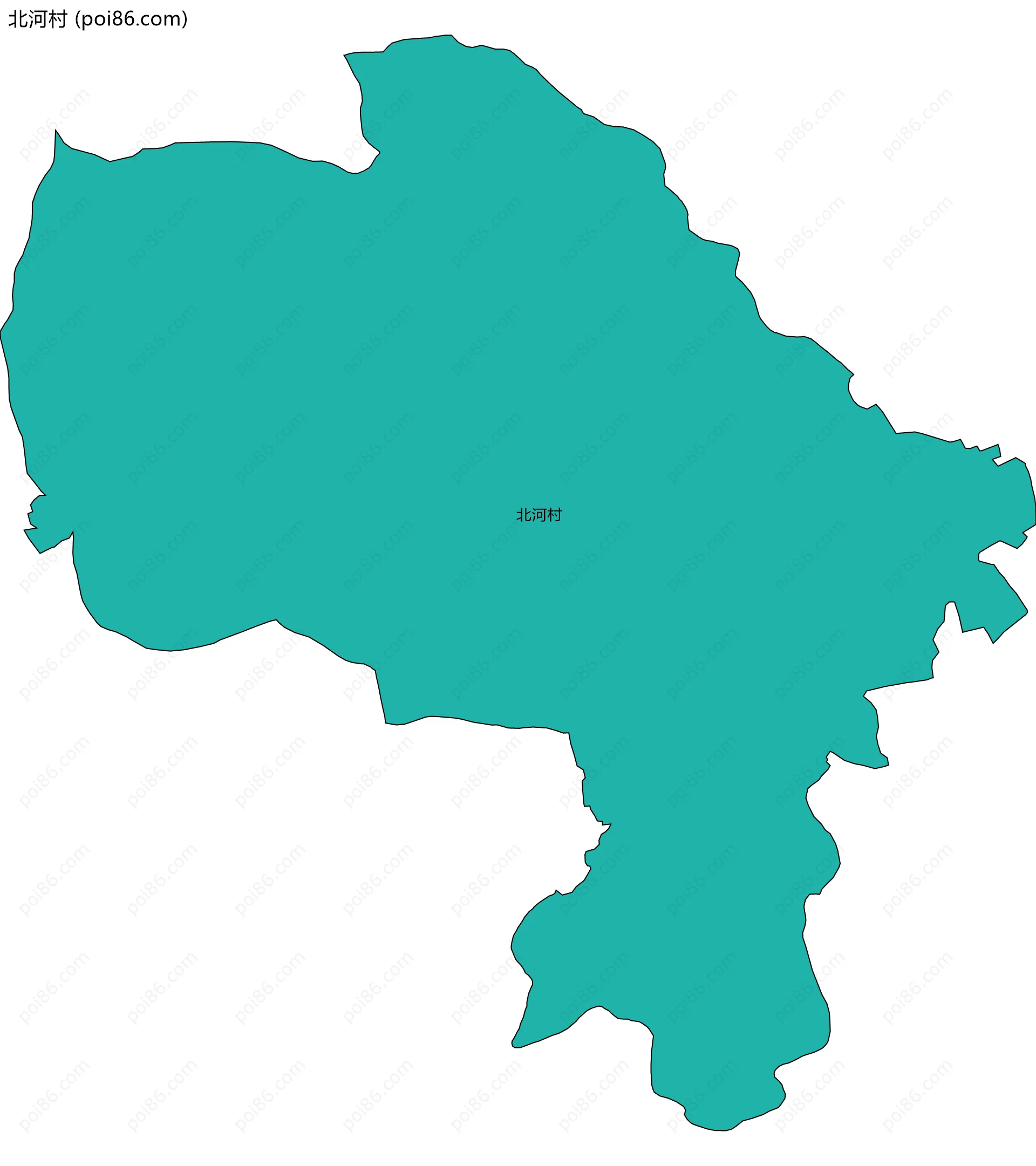 北河村边界地图