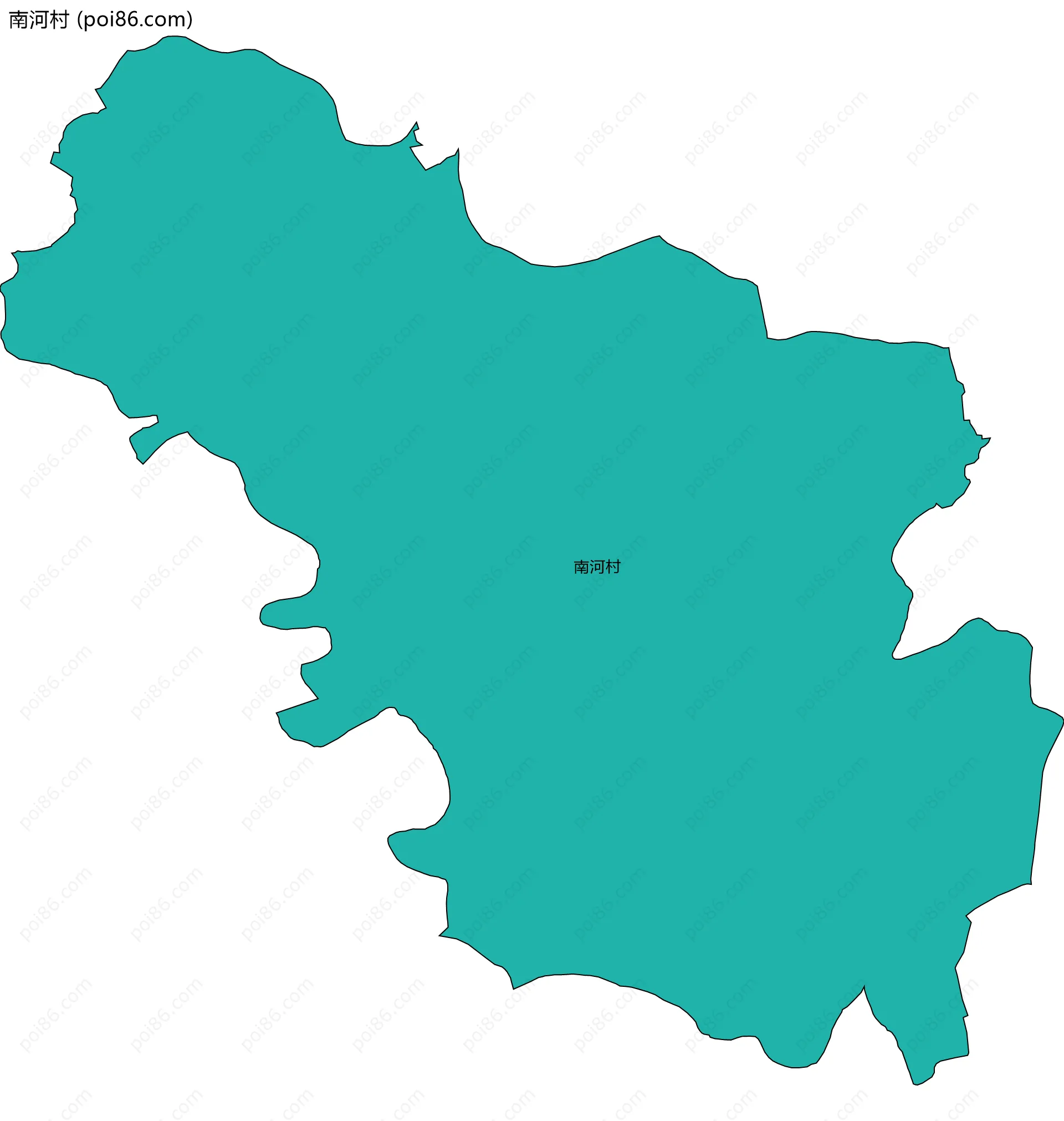 南河村边界地图
