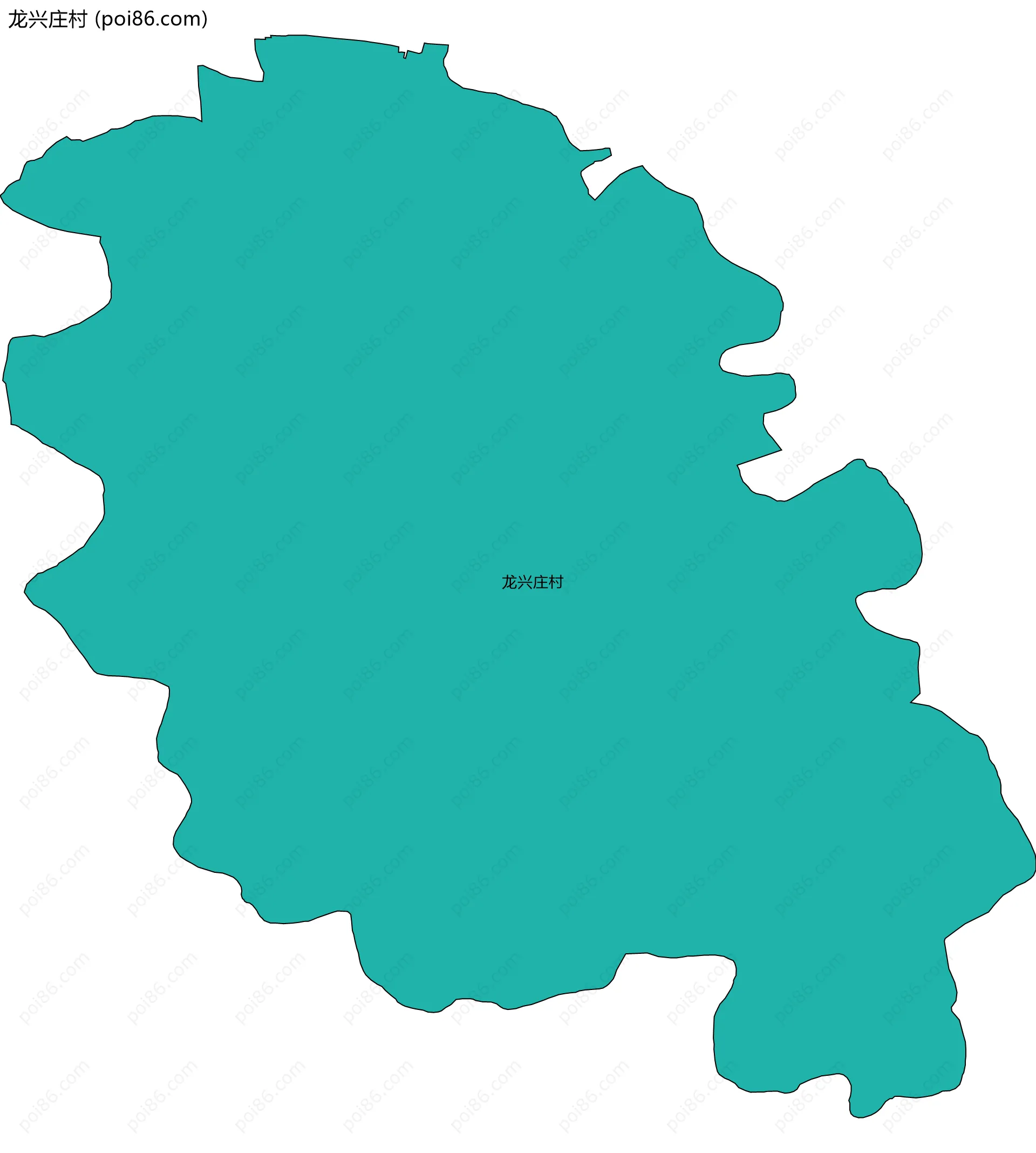 龙兴庄村边界地图