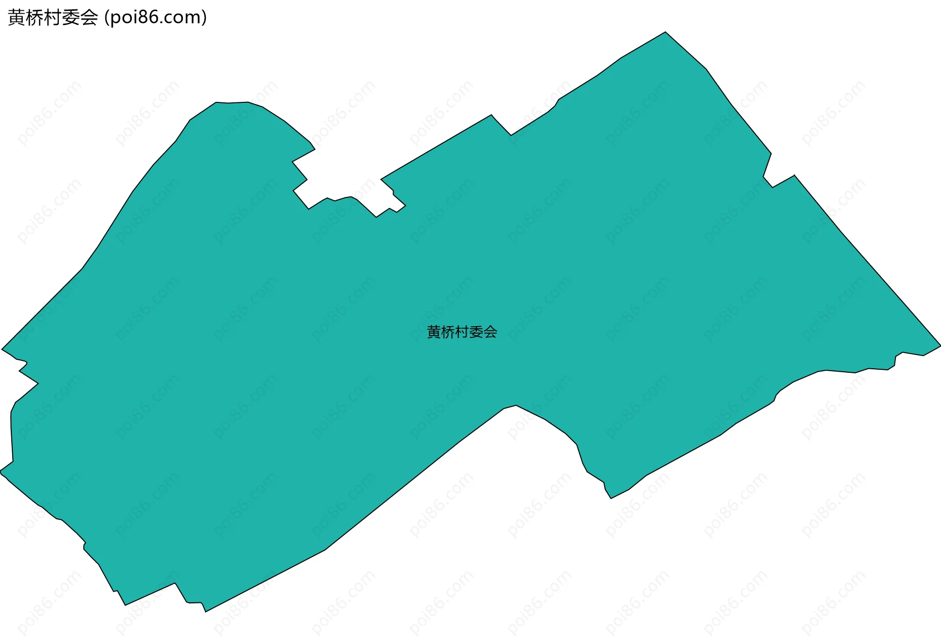 黄桥村委会边界地图