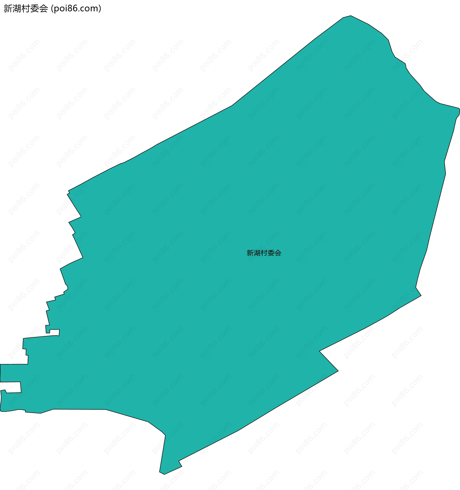 新湖村委会边界地图