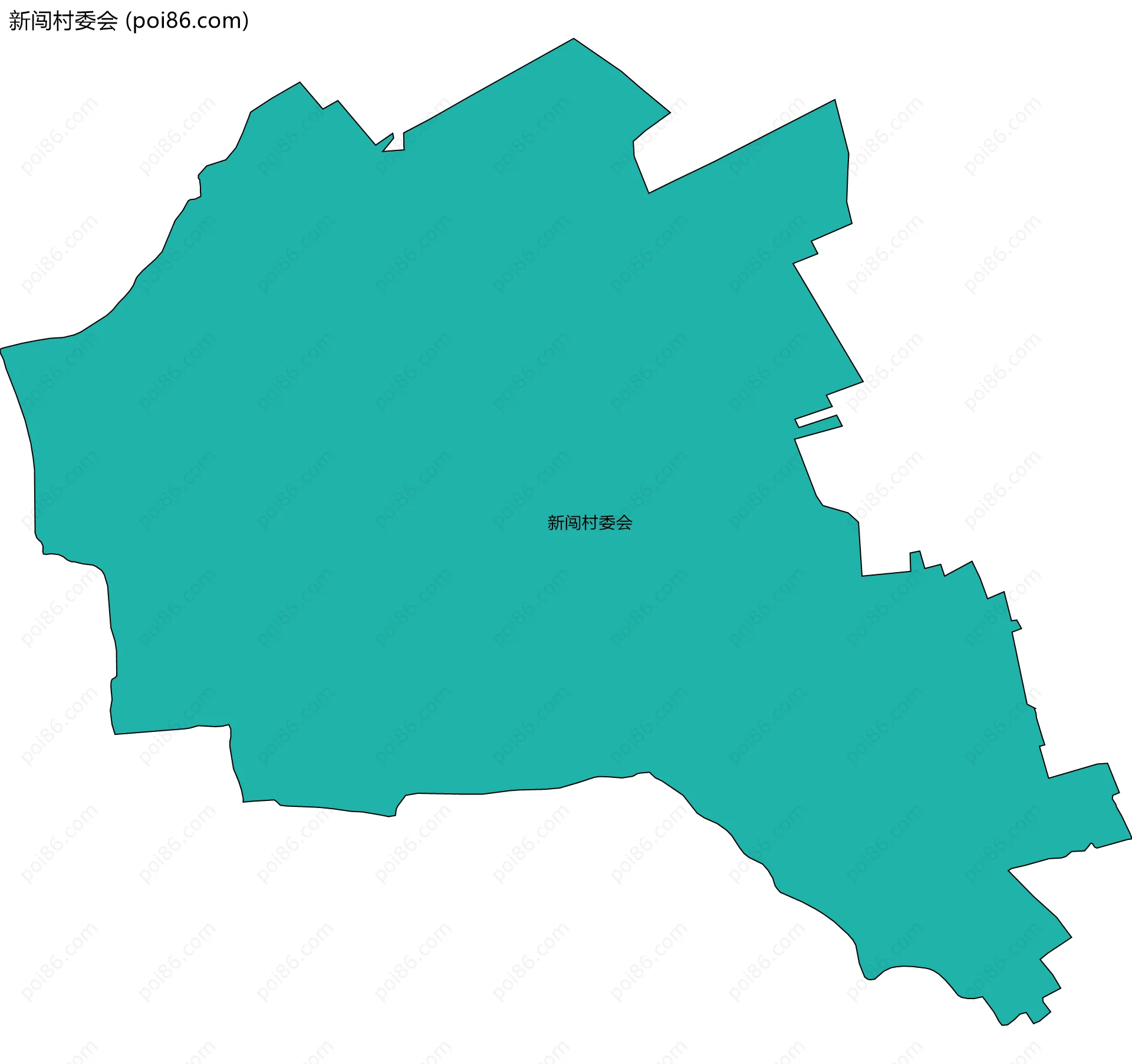 新闯村委会边界地图