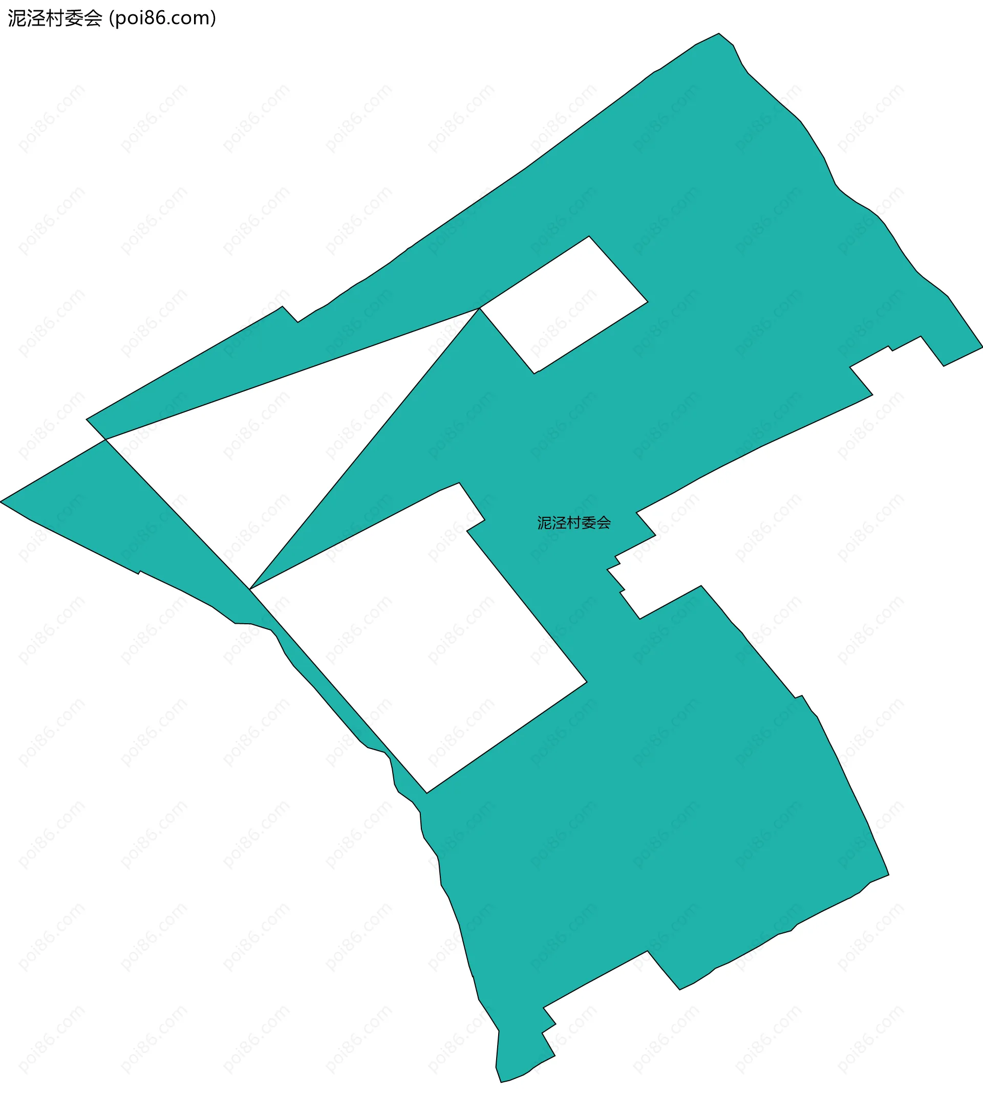 泥泾村委会边界地图