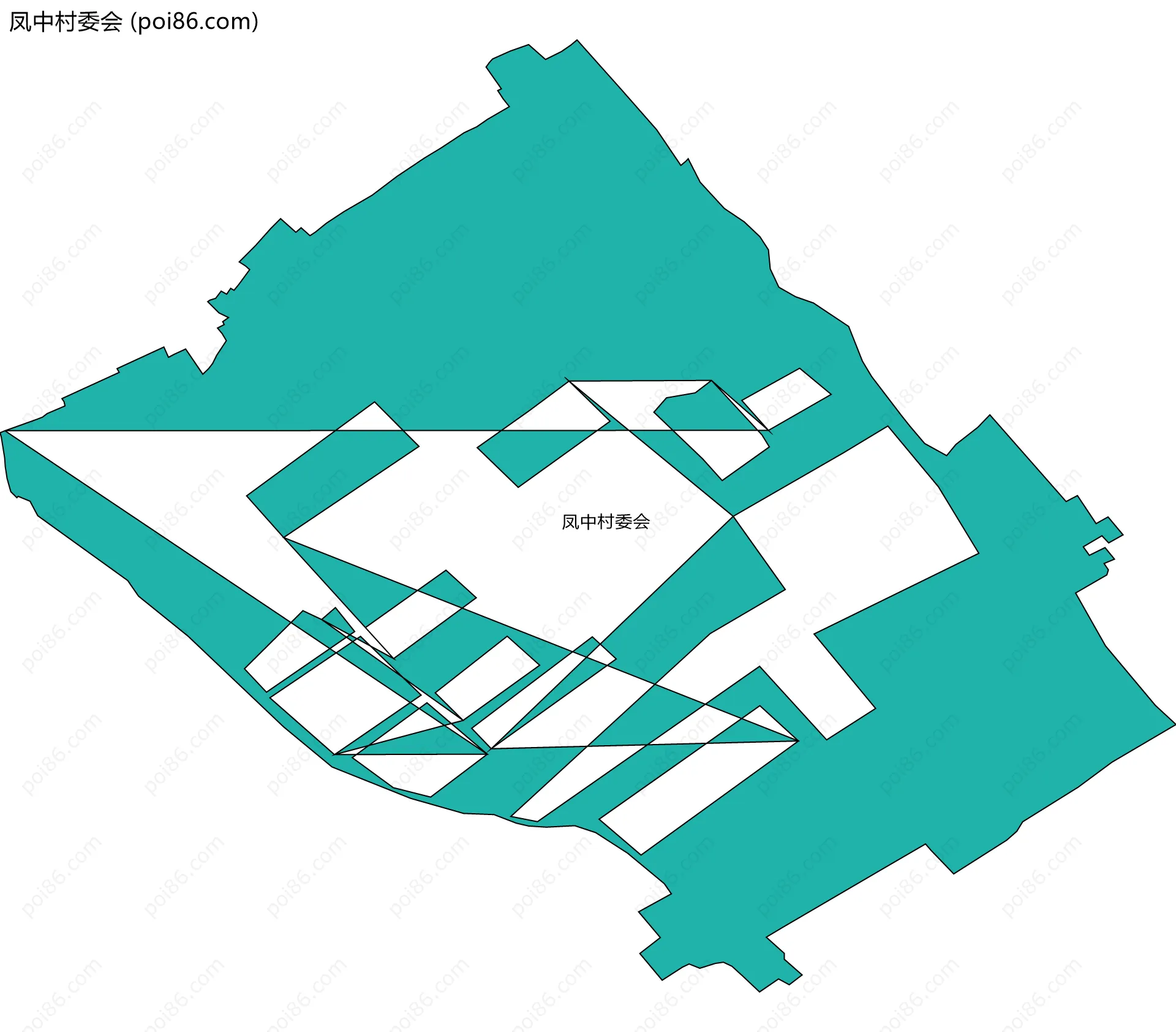 凤中村委会边界地图