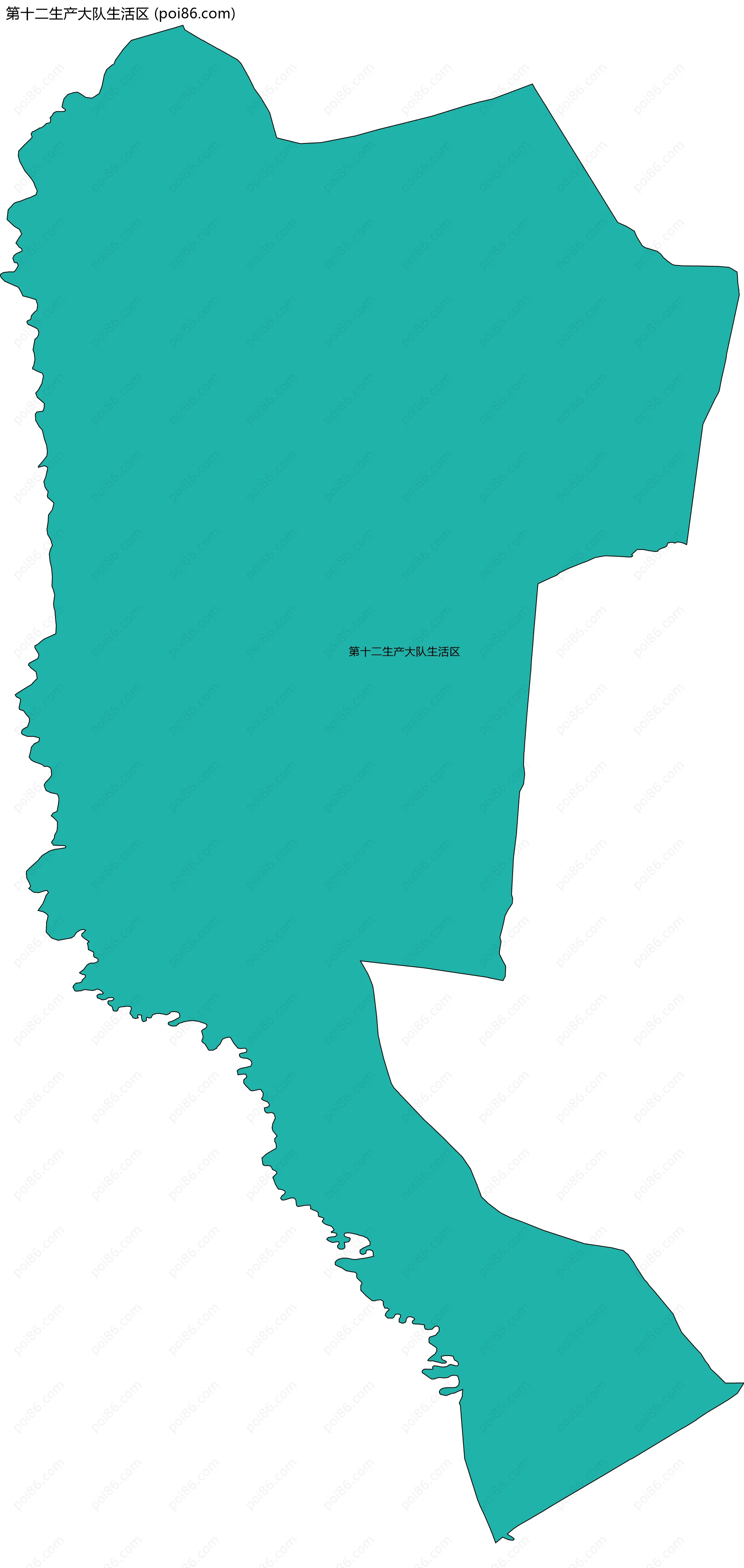 第十二生产大队生活区边界地图