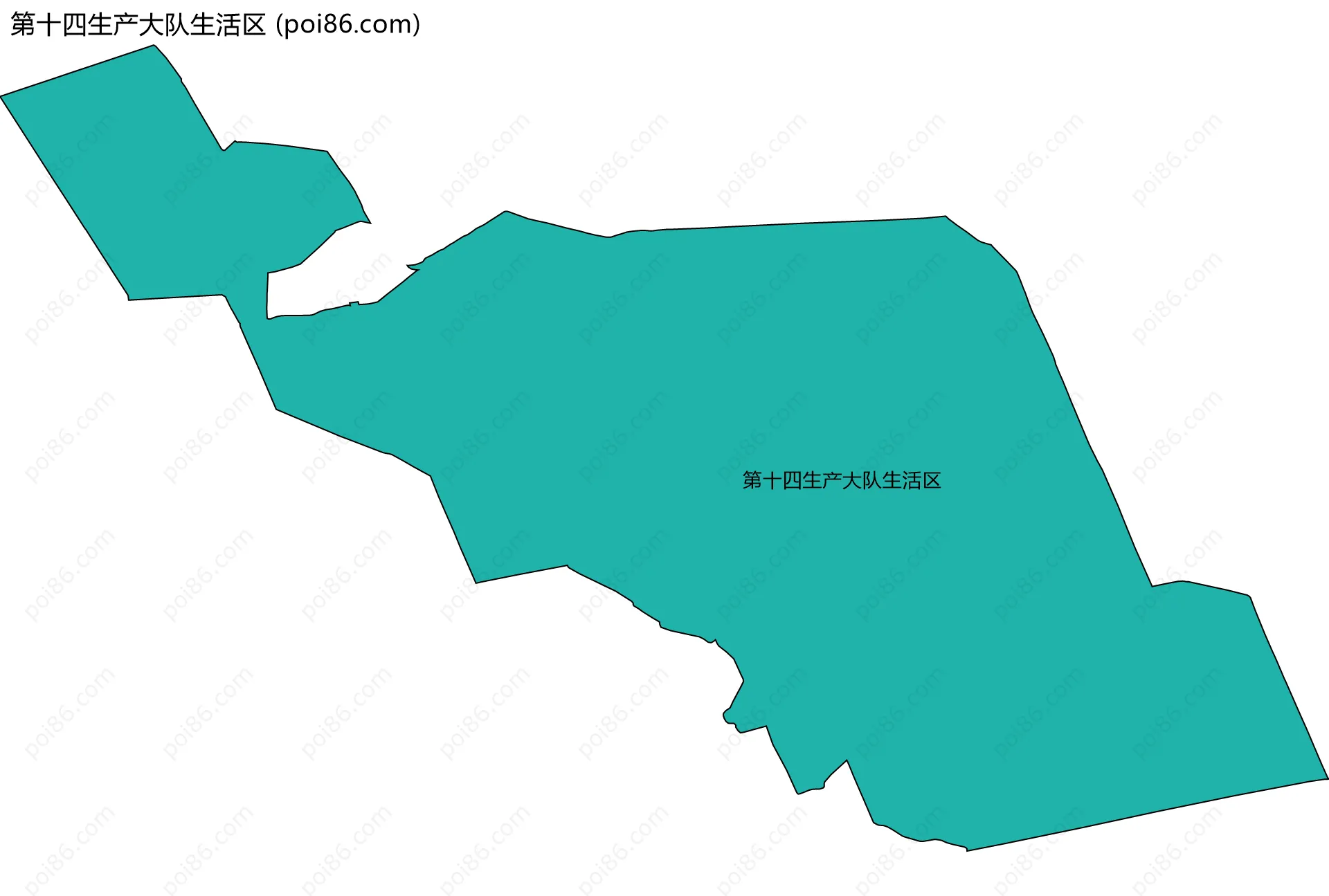第十四生产大队生活区边界地图