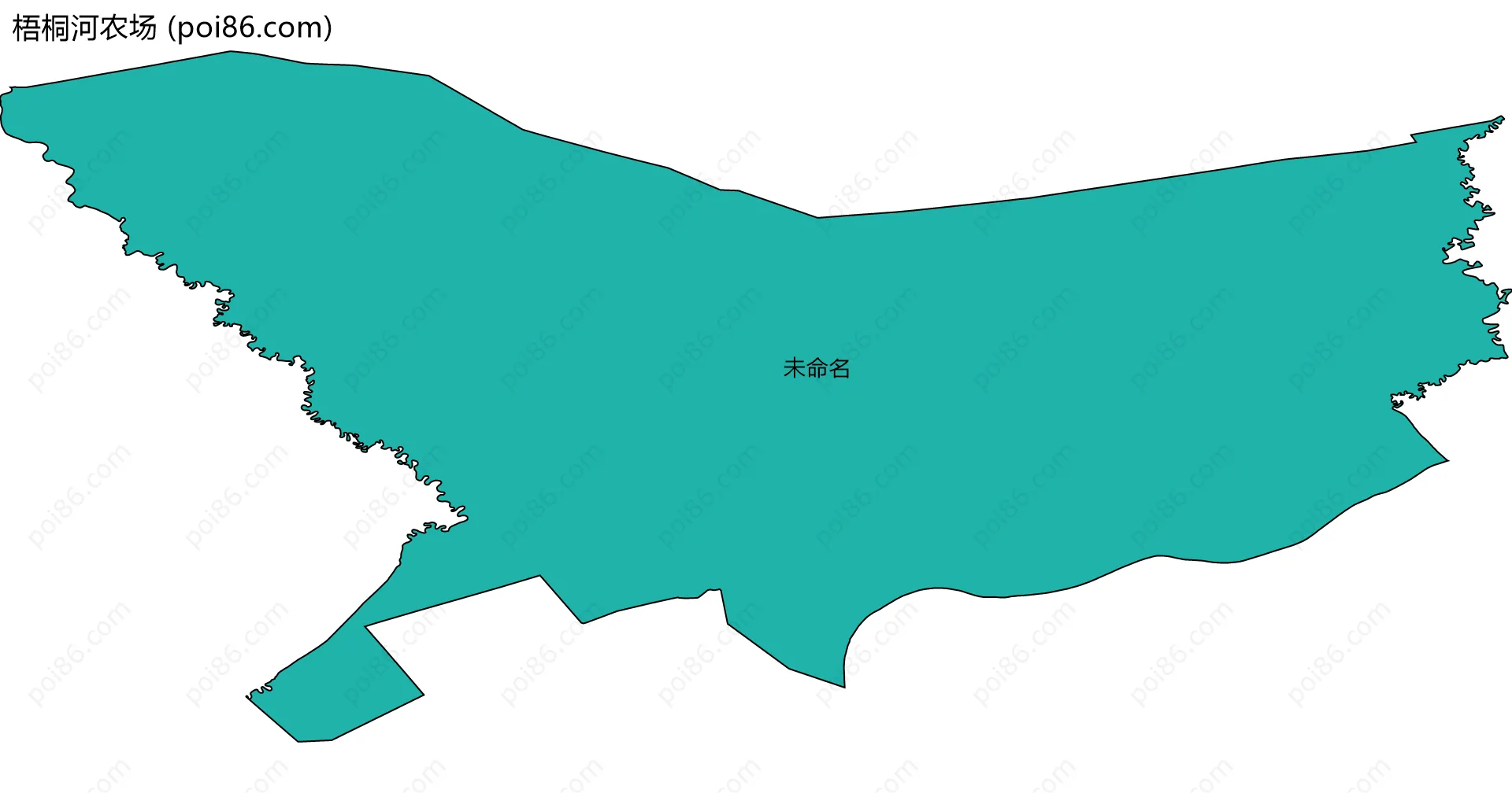 梧桐河农场边界地图(五级行政区划)