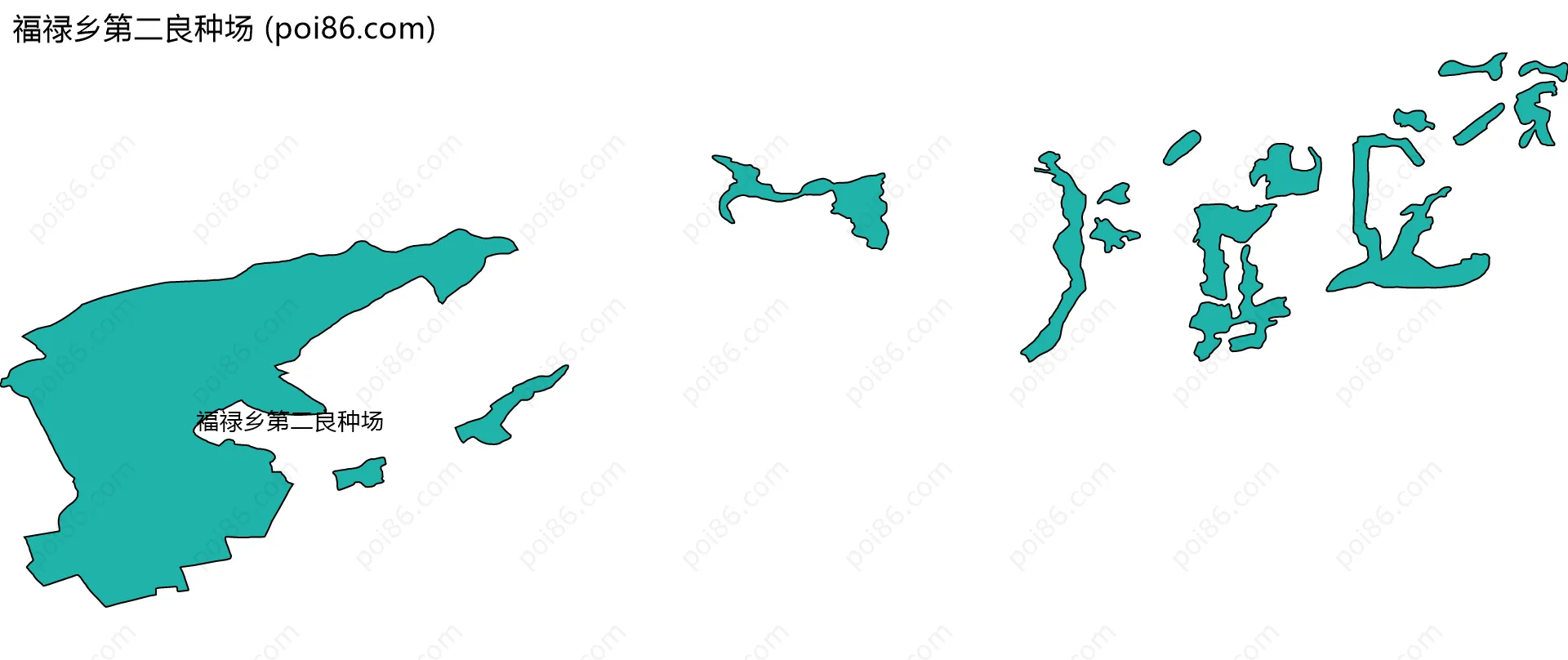 福禄乡第二良种场边界地图