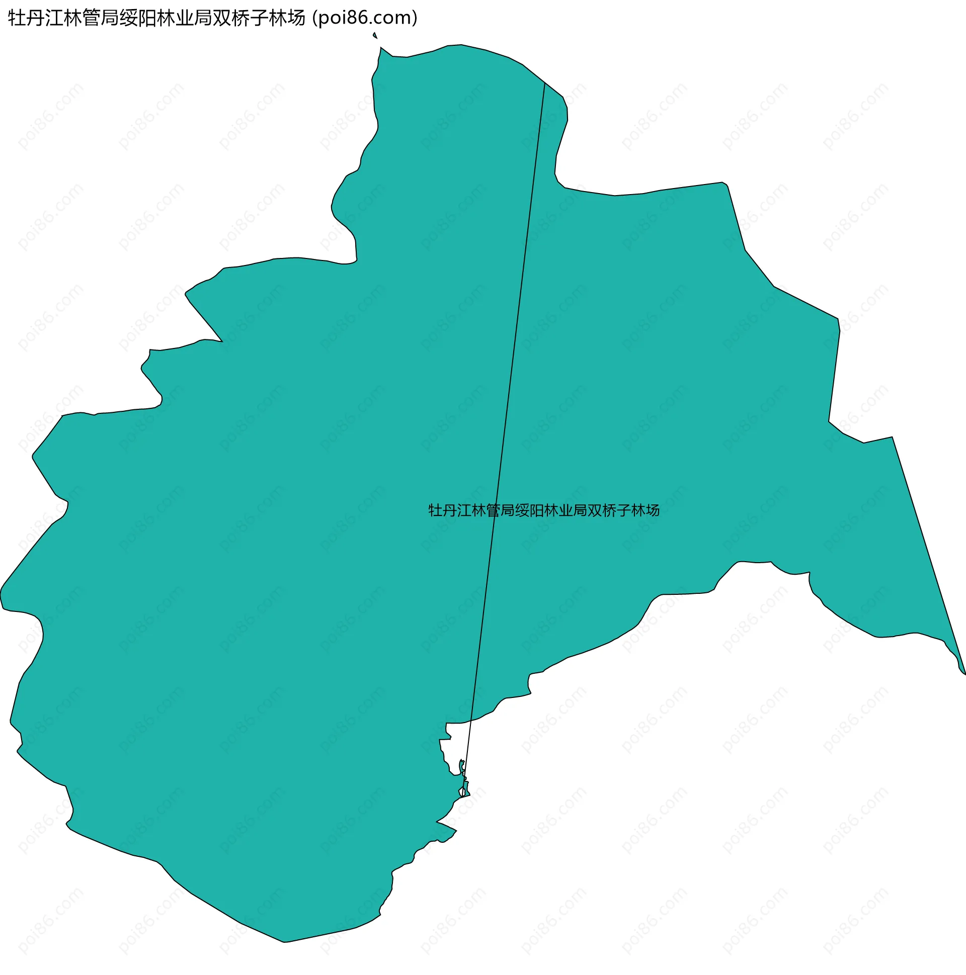 牡丹江林管局绥阳林业局双桥子林场边界地图