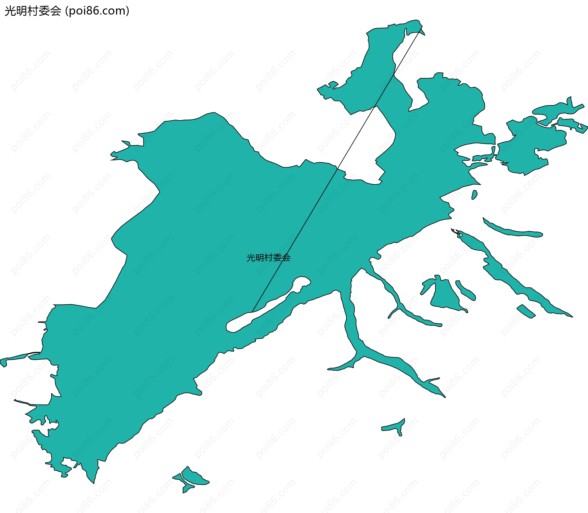 光明村委会边界地图