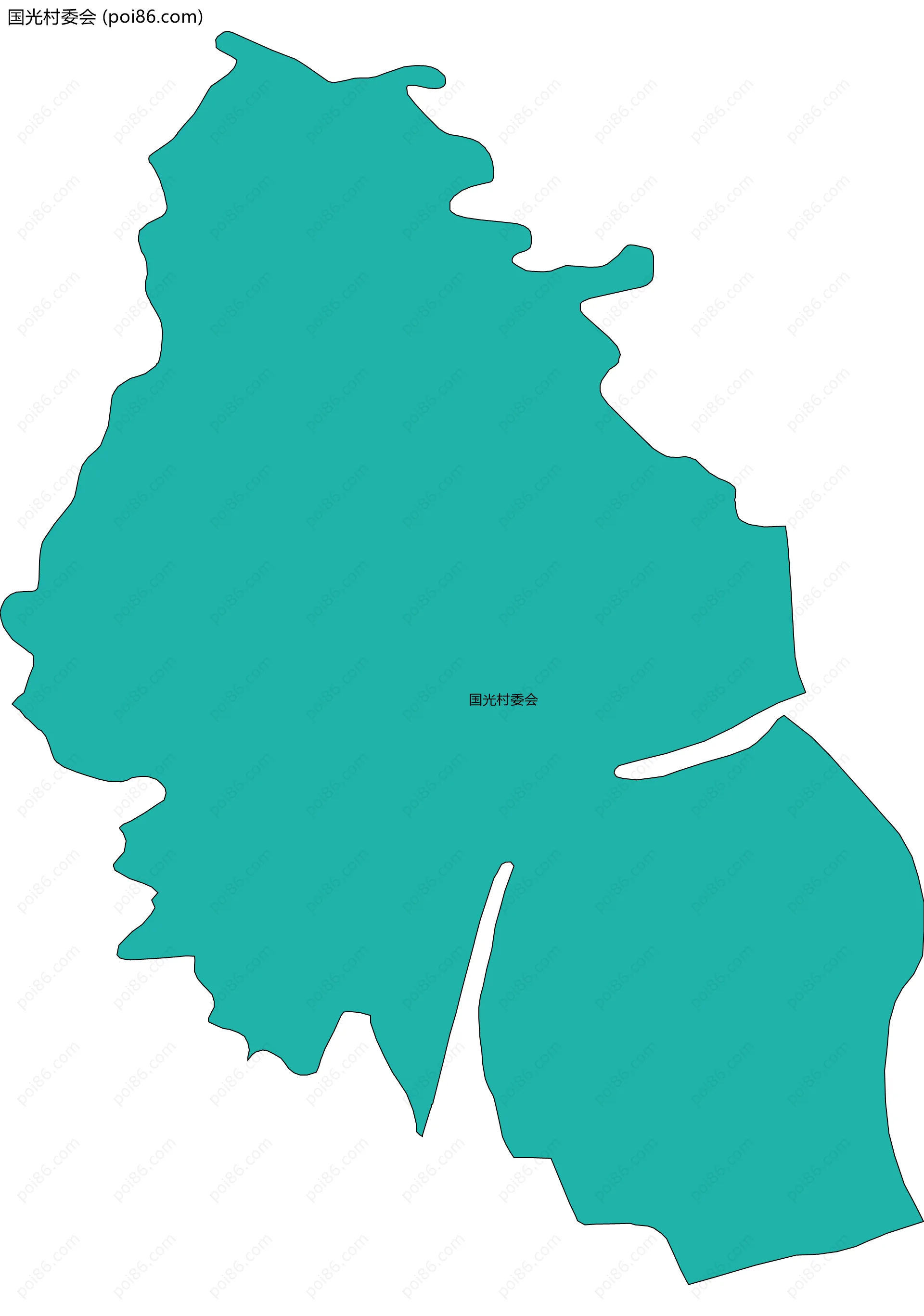 国光村委会边界地图