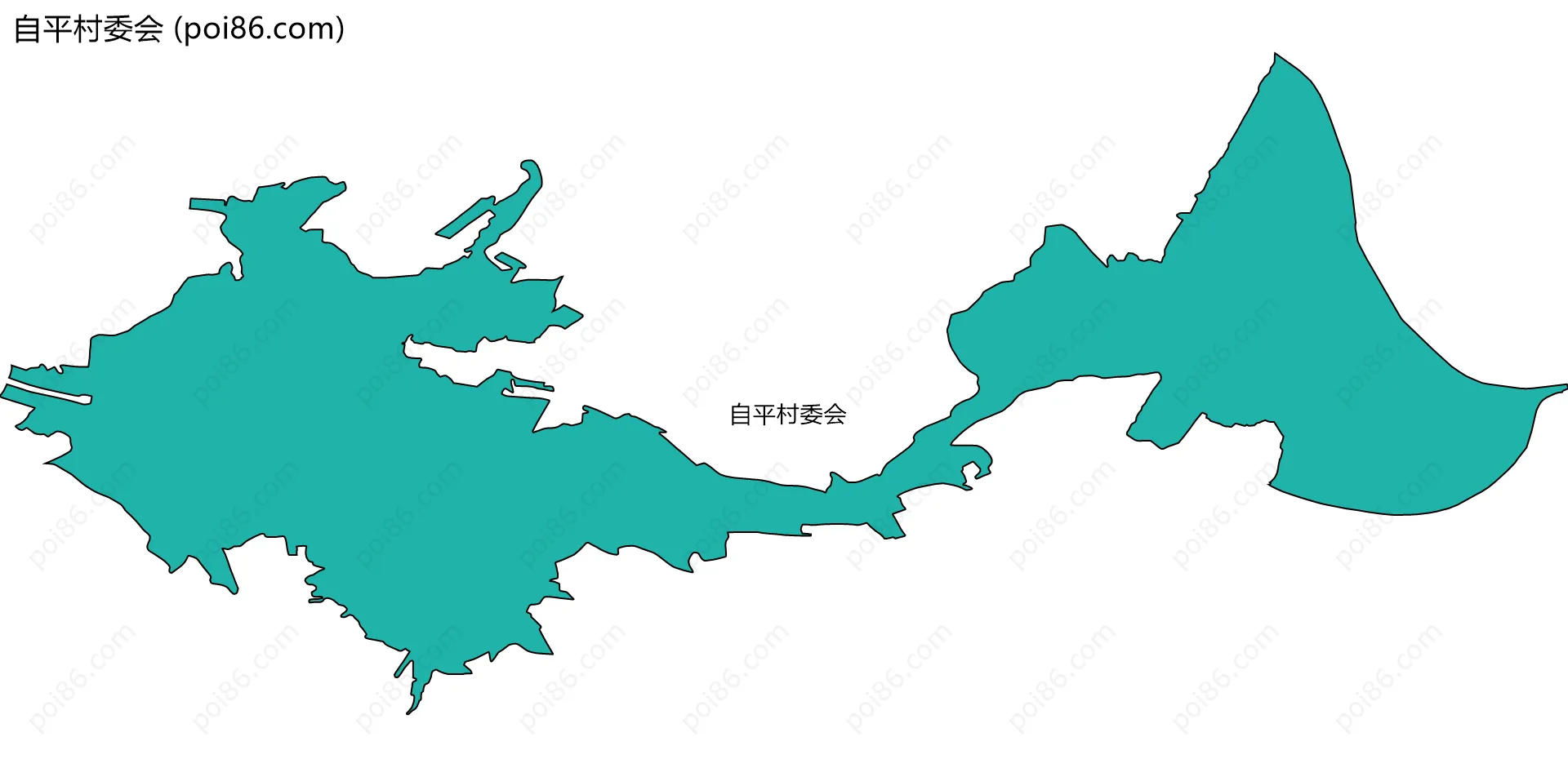 自平村委会边界地图
