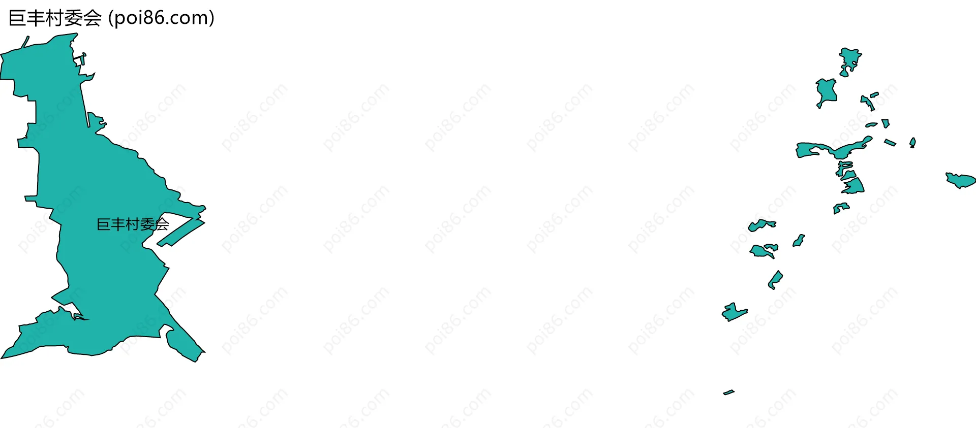 巨丰村委会边界地图