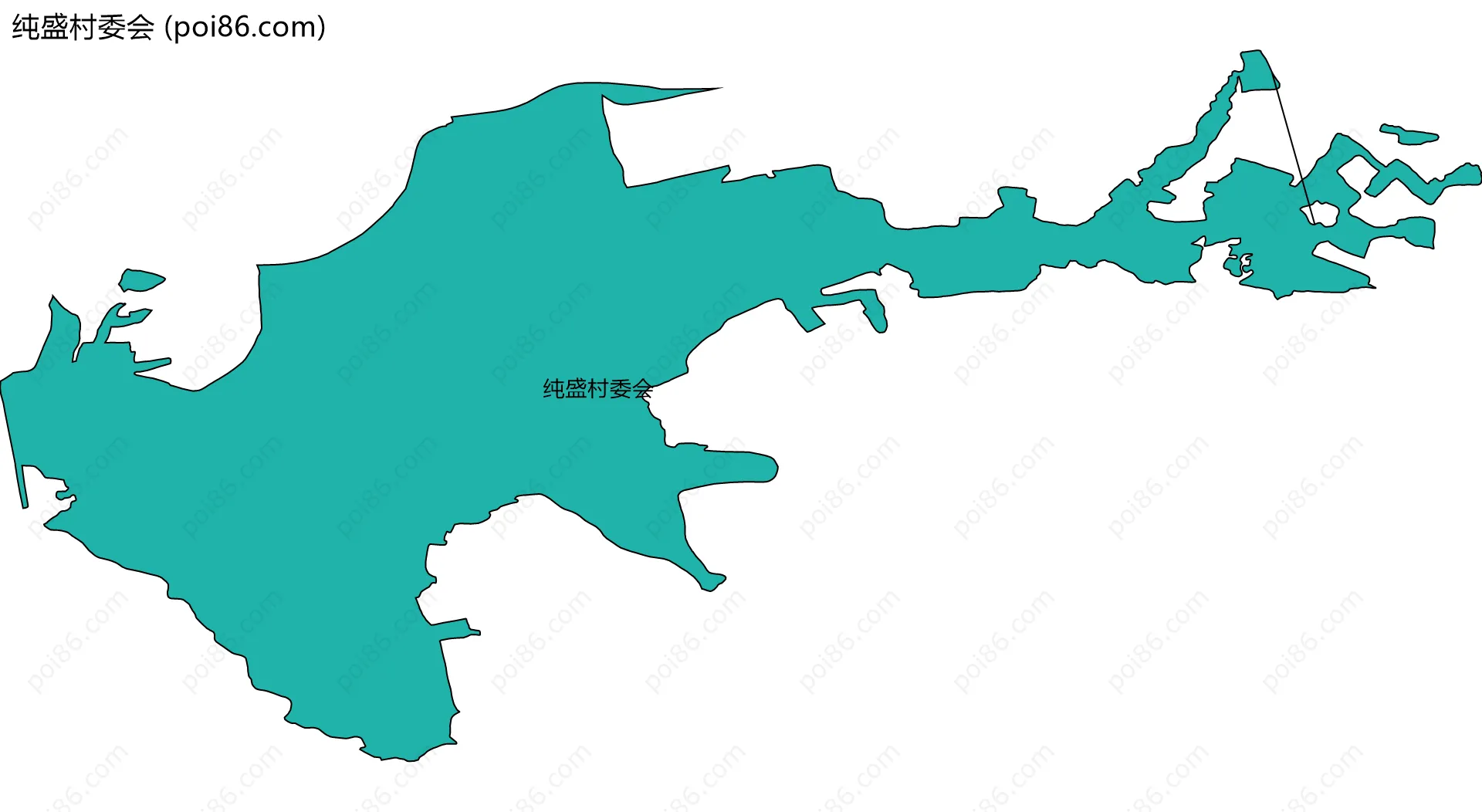 纯盛村委会边界地图