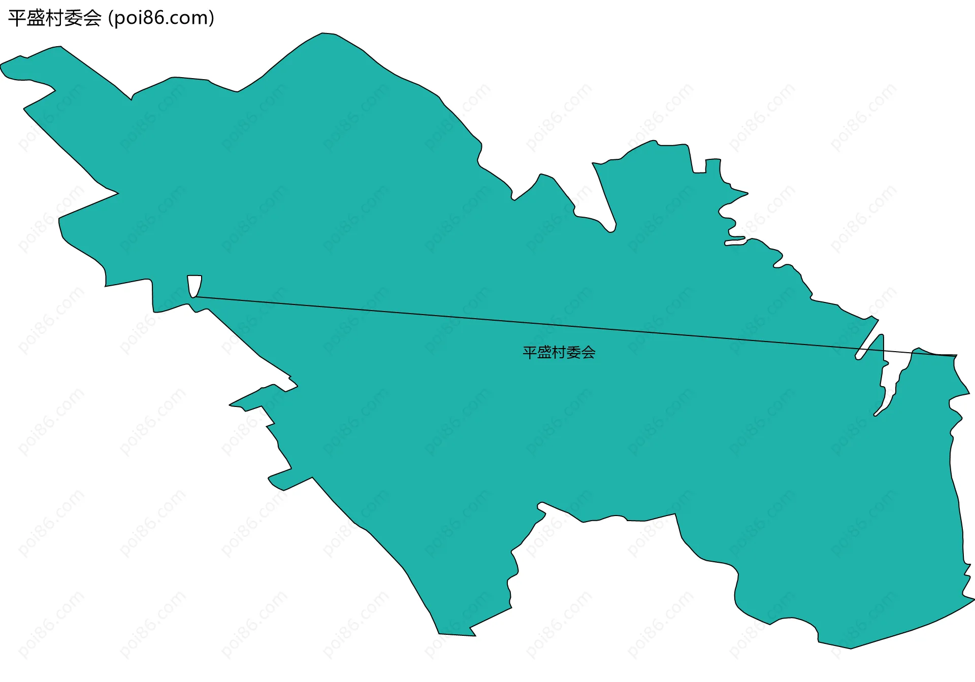 平盛村委会边界地图