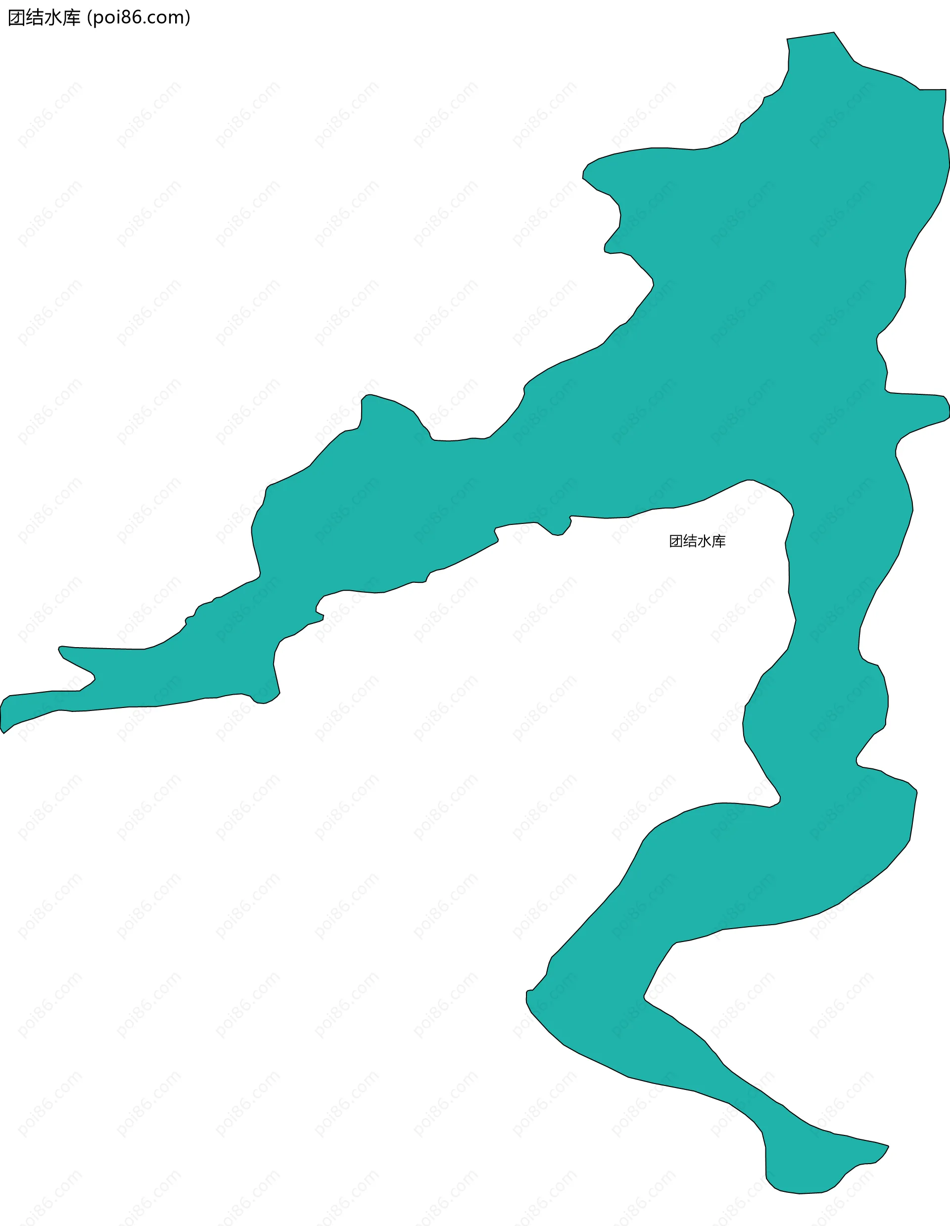 团结水库边界地图