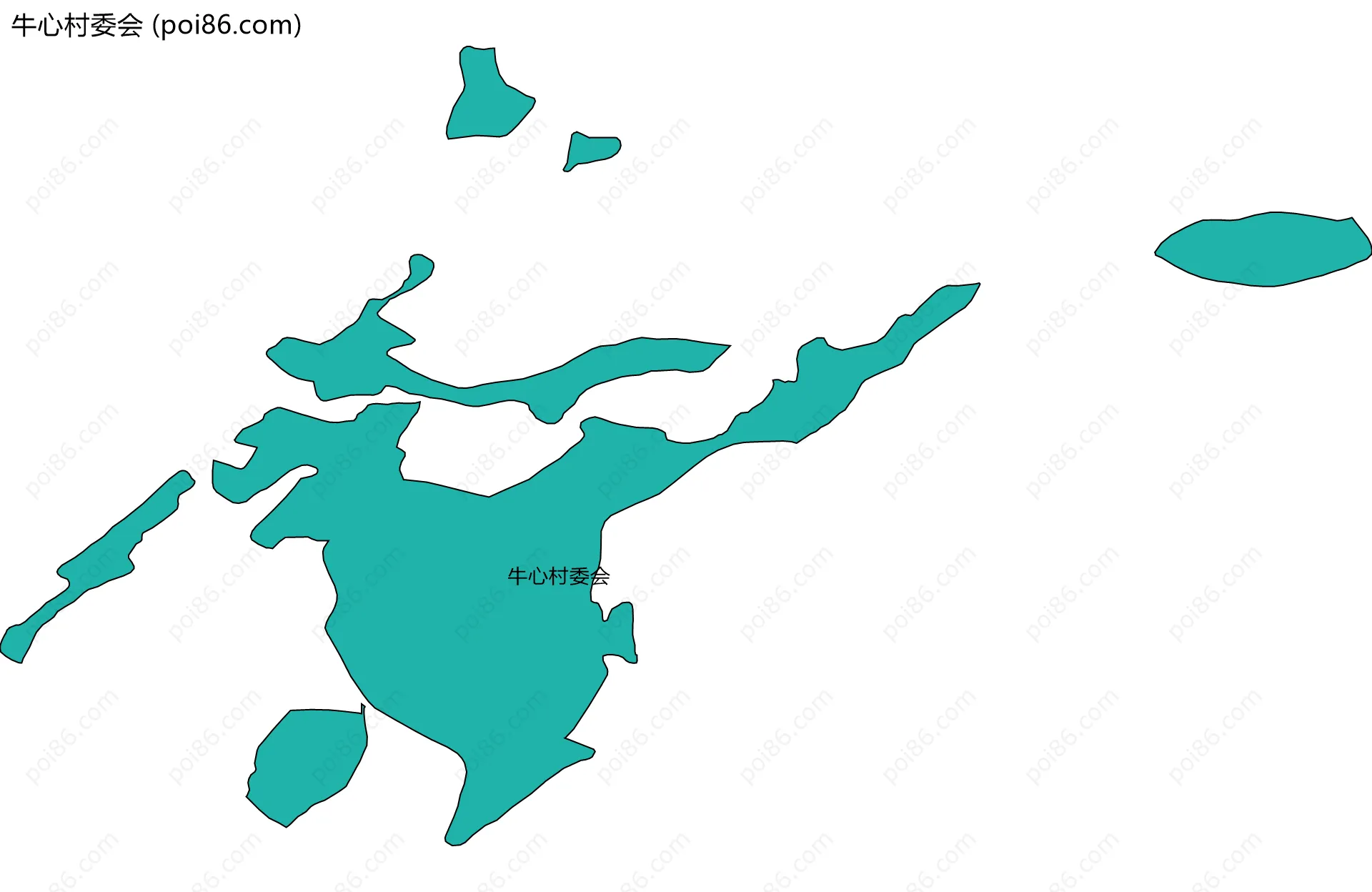 牛心村委会边界地图